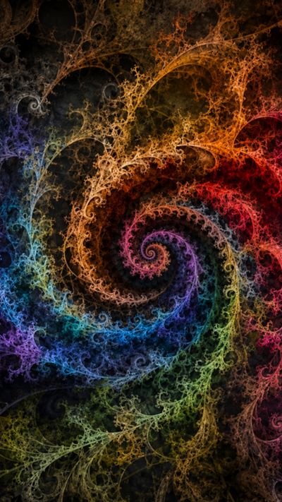 Rainbow fractals that look so dark and dull they look corrupted when it’s actually not