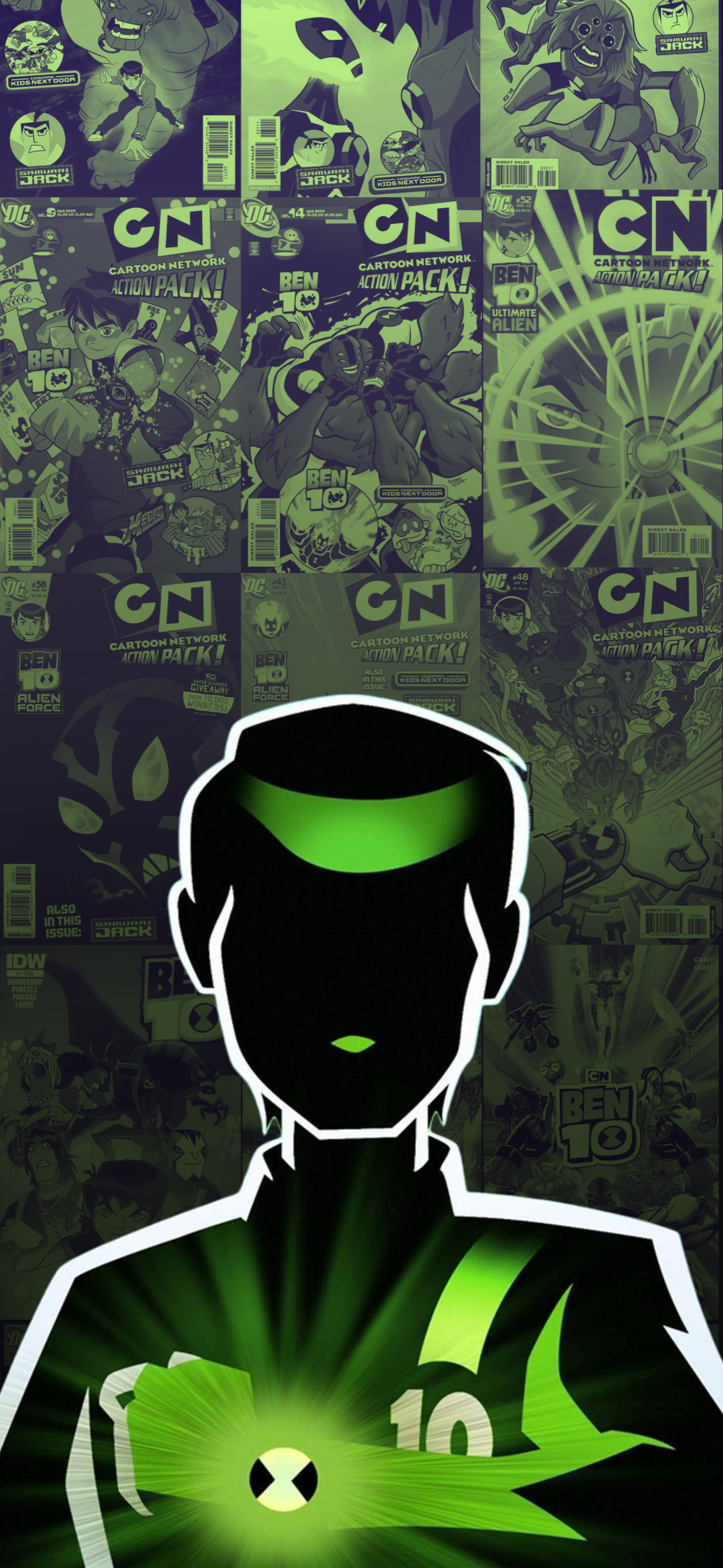Ben 10 Mobile Silhouette wallpapper (Google pixel resolution)