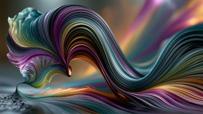 A mesmerizing abstract image showcasing swirling, vibrant colors.
