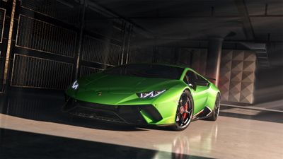 Lamborghini Huracan Performante Green car ultra HD 4K wallpaper