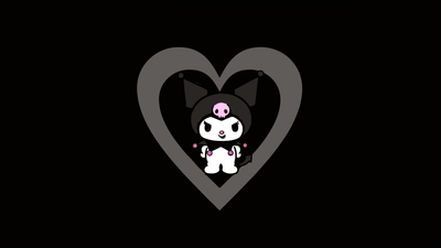 Kuromi Dark aesthetic ultra HD 4K wallpaper