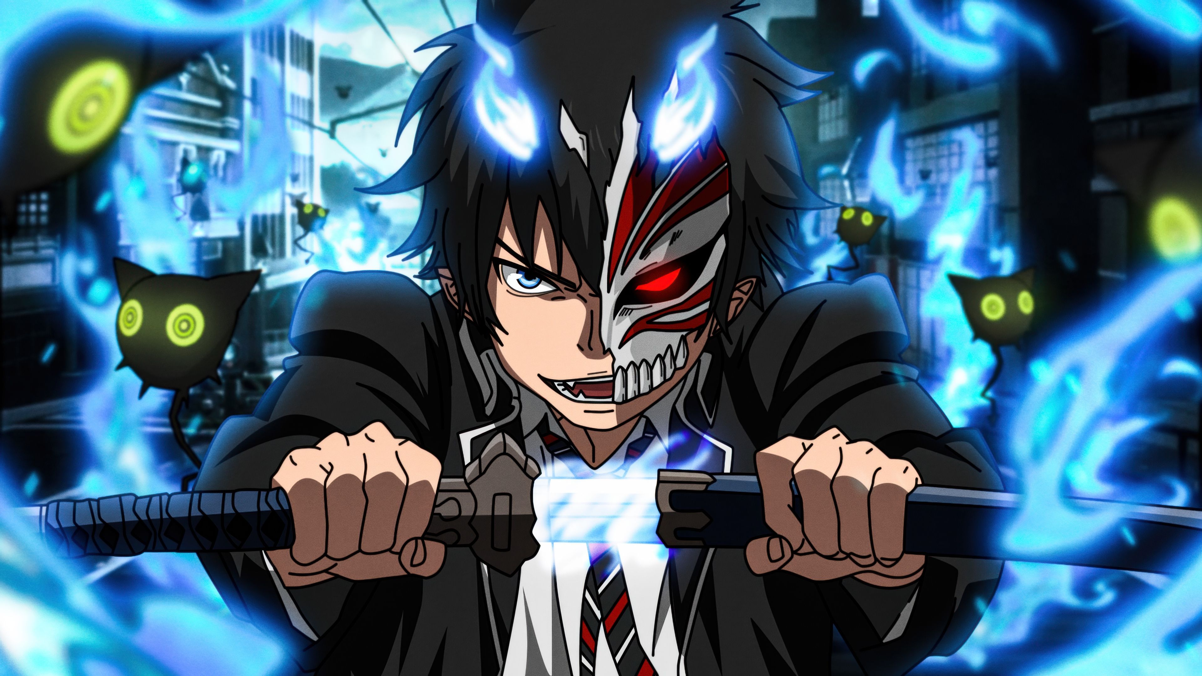 Rin Okumura Ichigo Kurosaki ultra HD 4K wallpaper