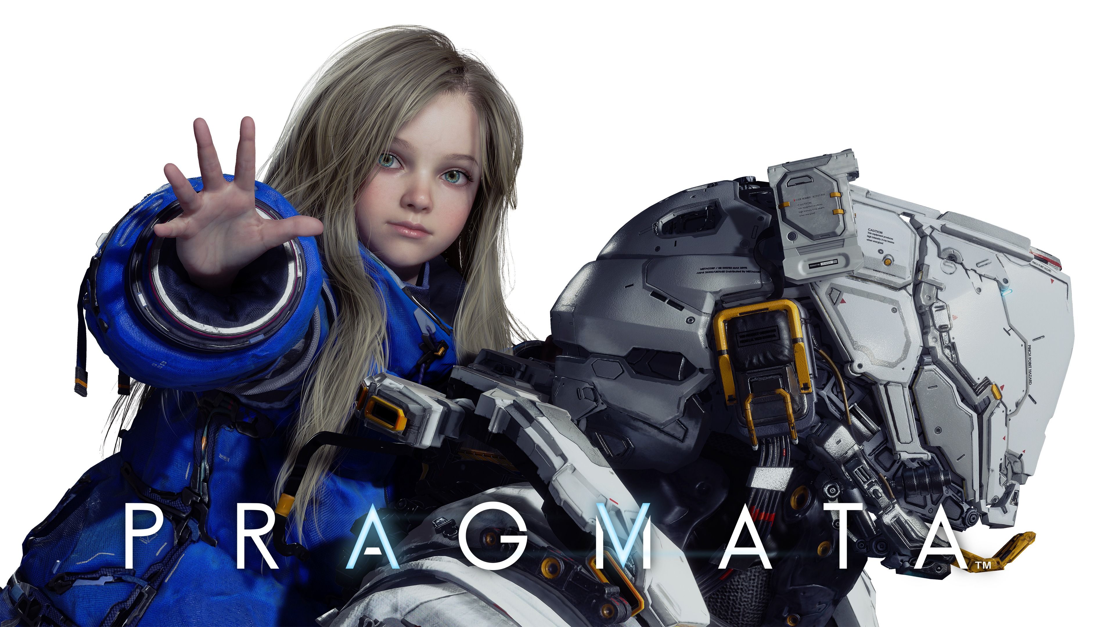 Pragmata White background ultra HD 4K wallpaper