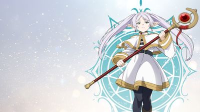 Frieren Character poster ultra HD 4K wallpaper