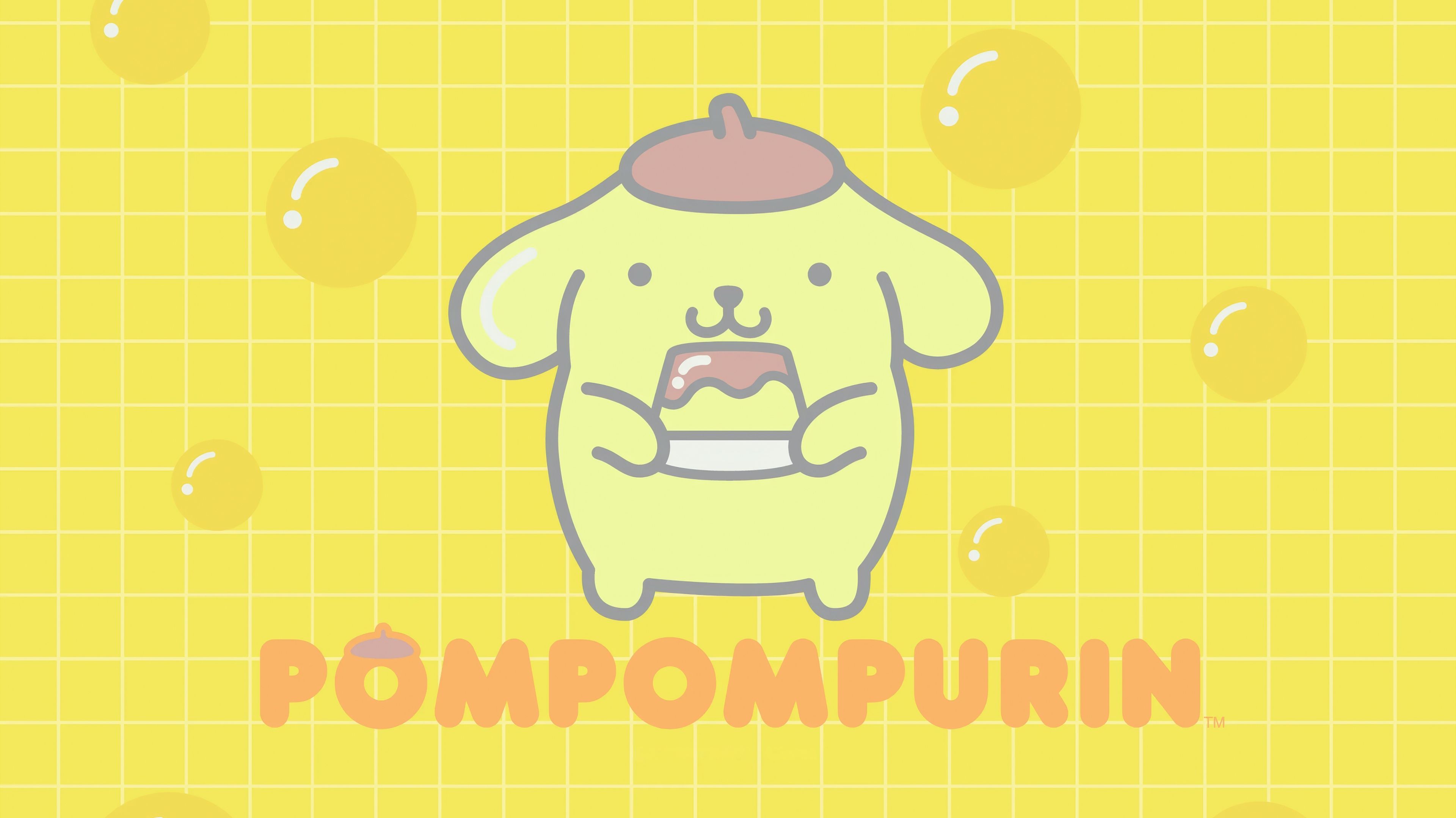 Pompompurin Bubbles ultra HD 4K wallpaper