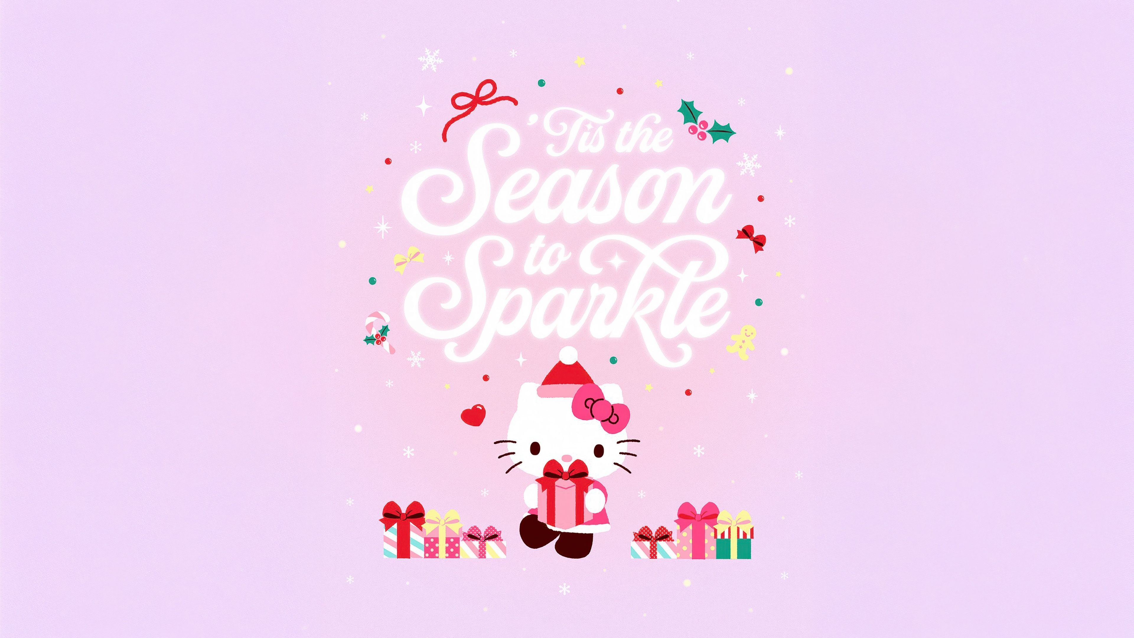 Hello Kitty Christmas gifts ultra HD 4K wallpaper