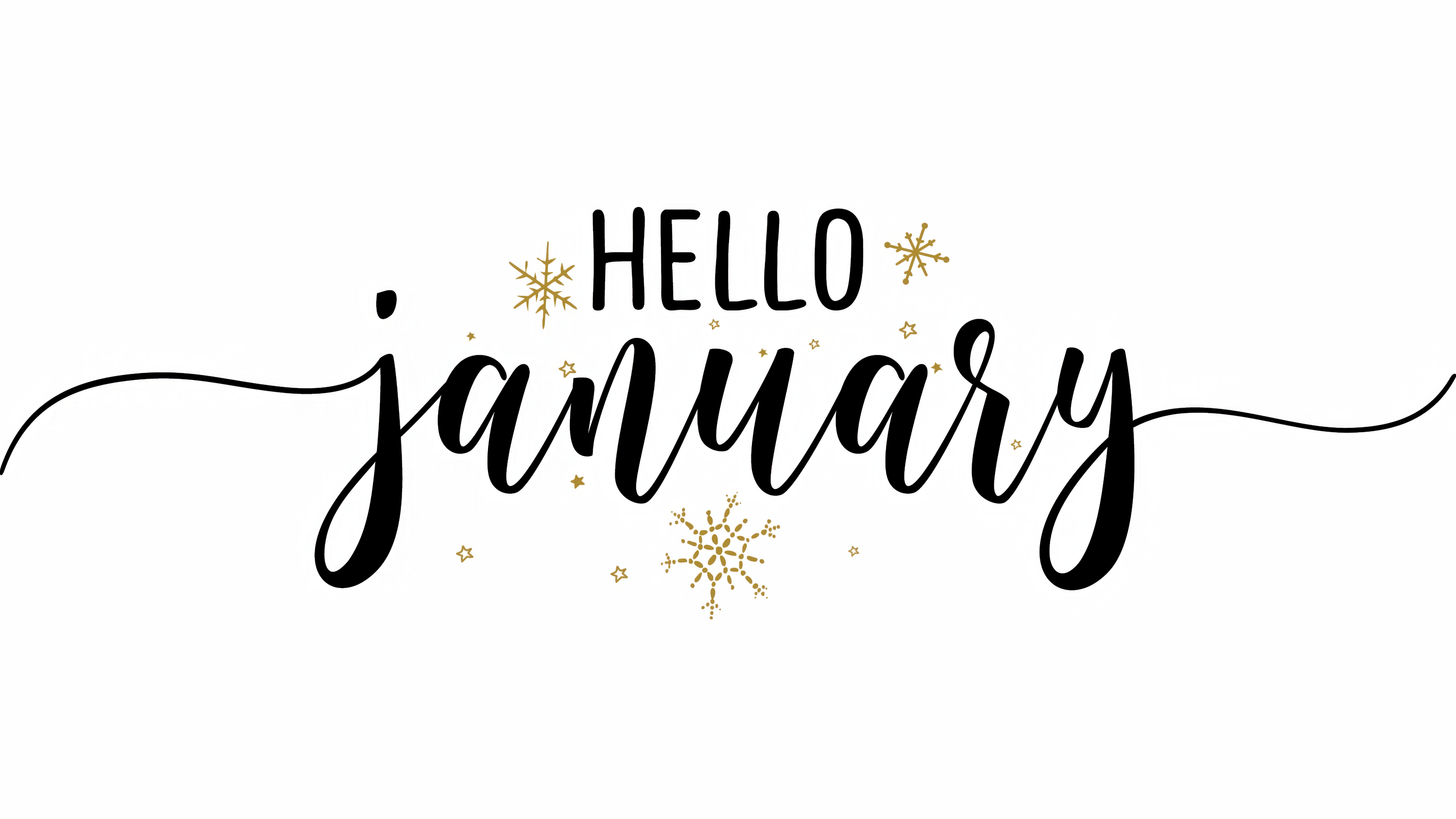 Hello January Winter ultra HD 4K wallpaper