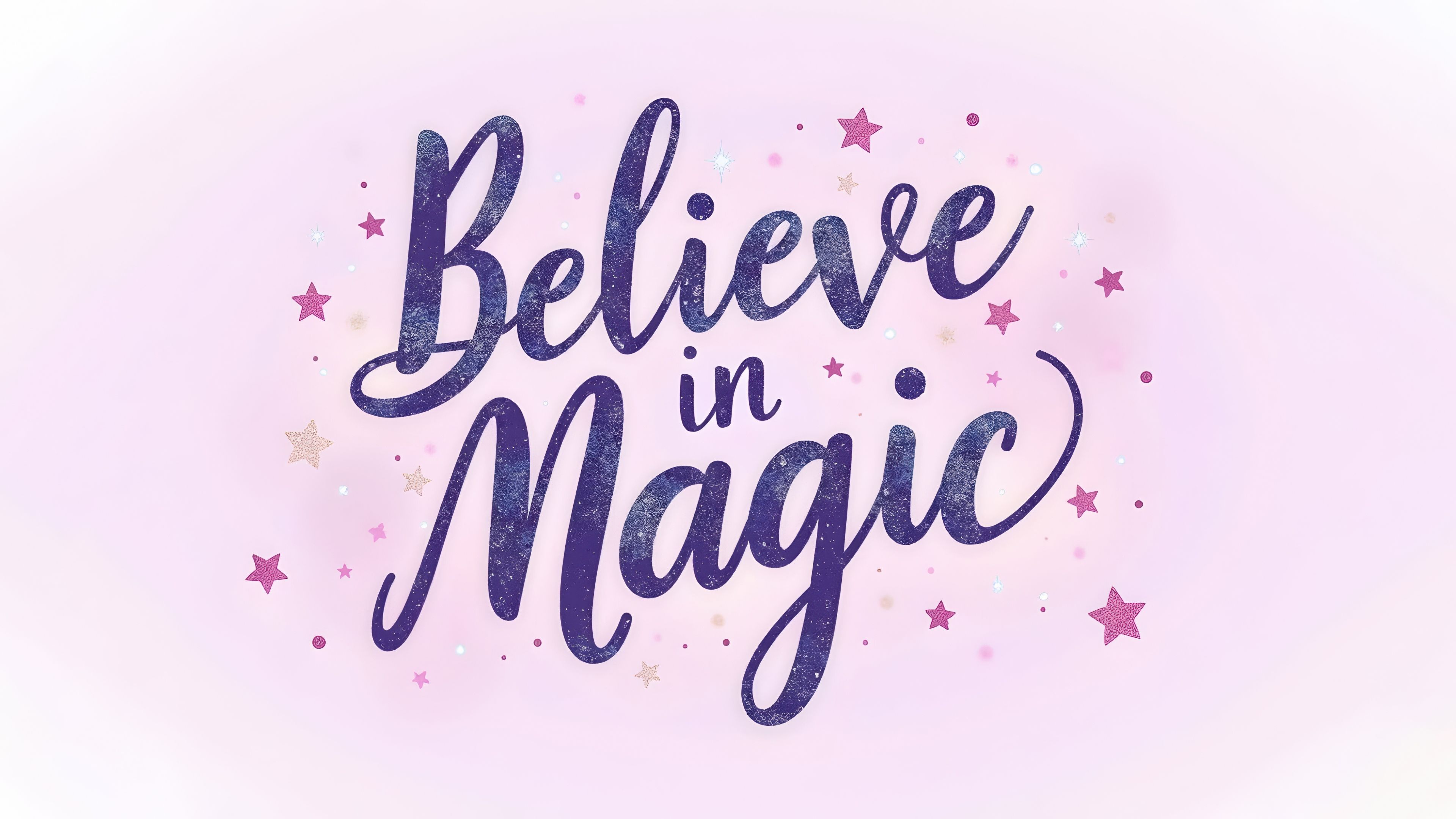 Believe in Magic Girly ultra HD 4K wallpaper