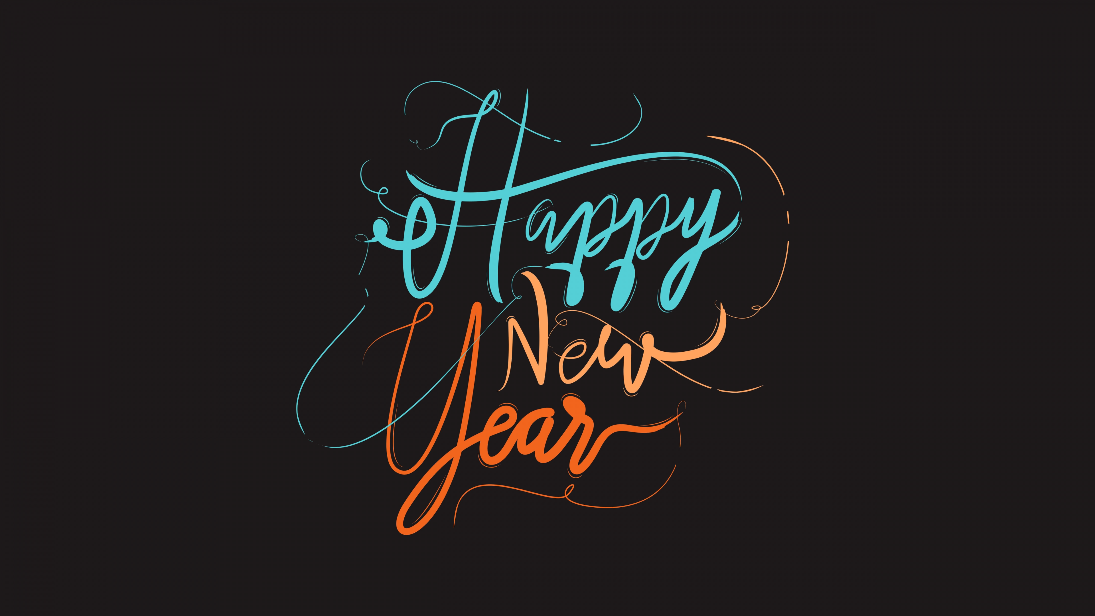 Happy New Year Text ultra HD 4K wallpaper