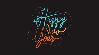 Happy New Year Text ultra HD 4K wallpaper