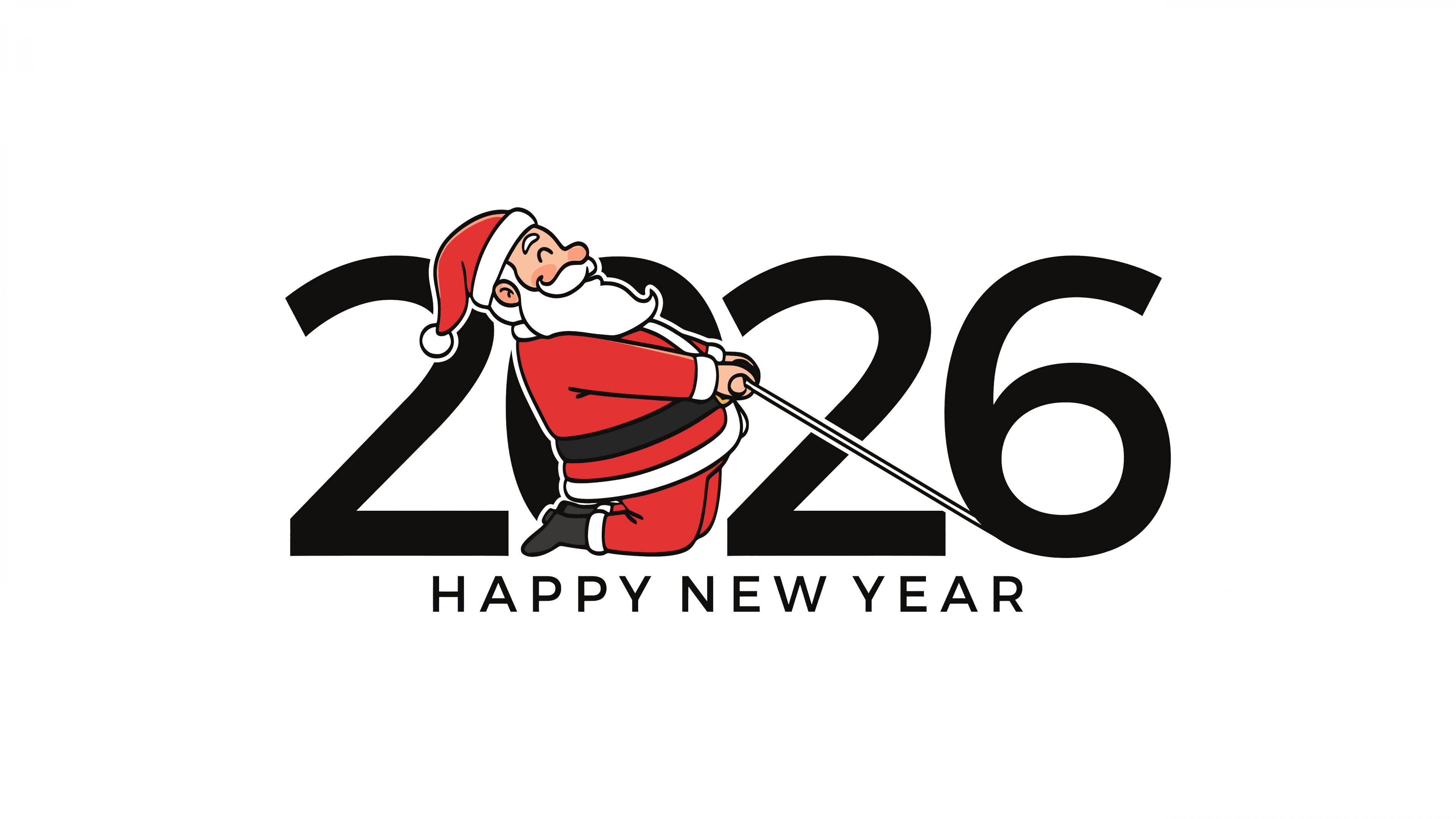 2026 New Year Santa Claus ultra HD 4K wallpaper