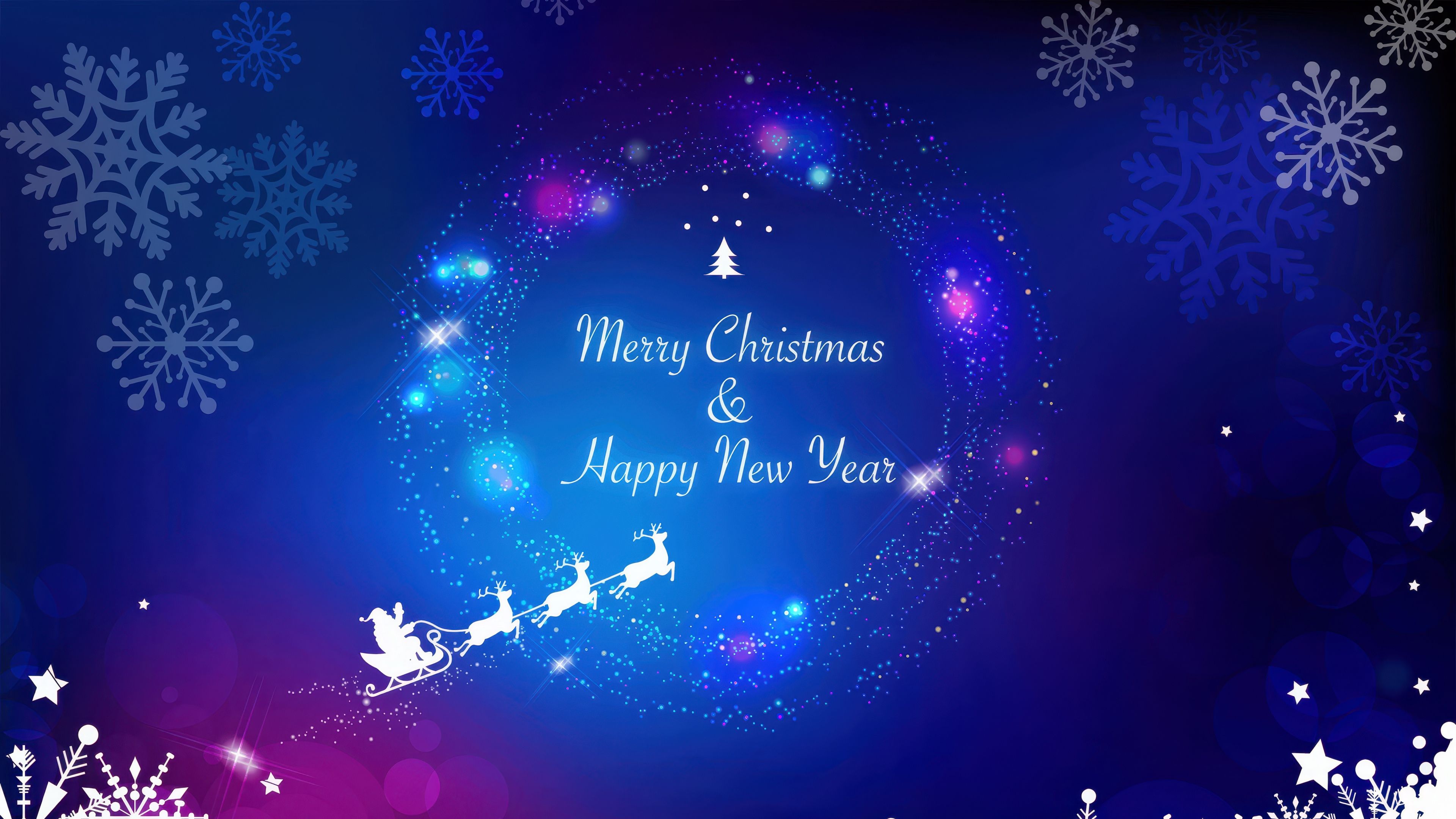 Merry Christmas Sparkling ultra HD 4K wallpaper