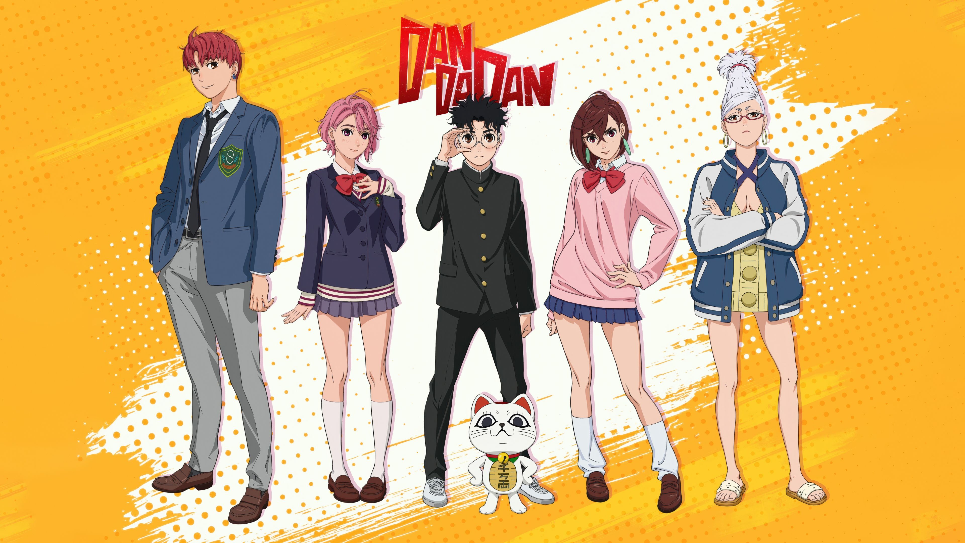 Dandadan Characters ultra HD 4K wallpaper