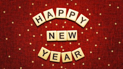 Happy New Year Golden stars ultra HD 4K wallpaper