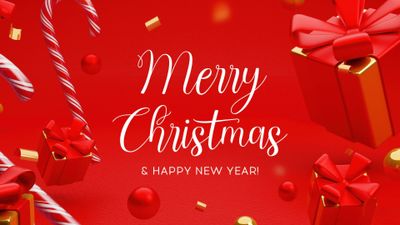 Merry Christmas New year greetings ultra HD 4K wallpaper