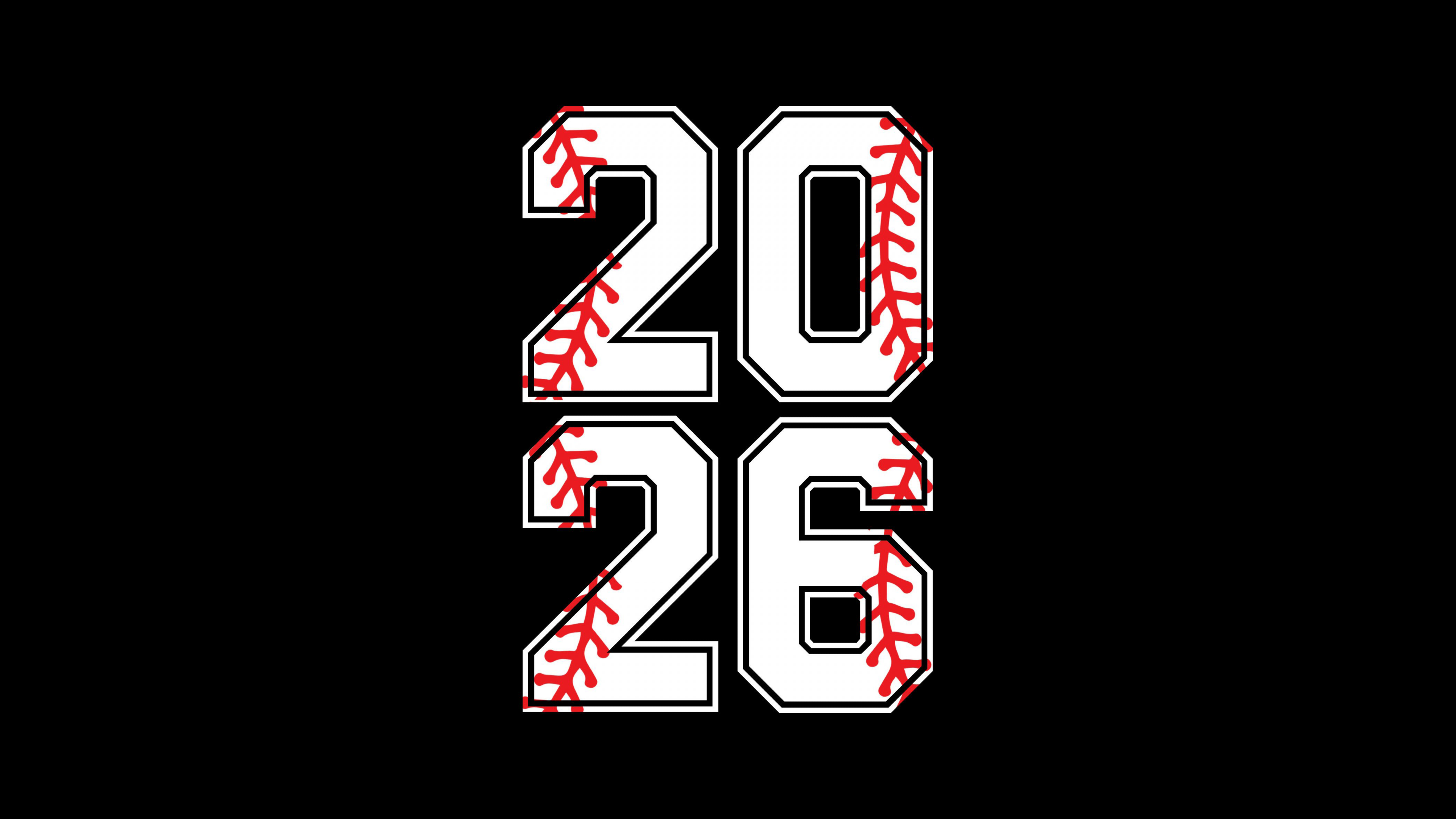2026 New Year Baseball ultra HD 4K wallpaper