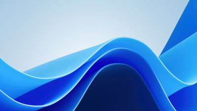 Blue waves Windows 11 ultra HD 4K wallpaper