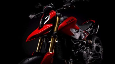 Ducati Hypermotard V2 Dark background ultra HD 4K wallpaper