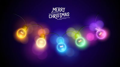 Merry Christmas Christmas lights ultra HD 4K wallpaper