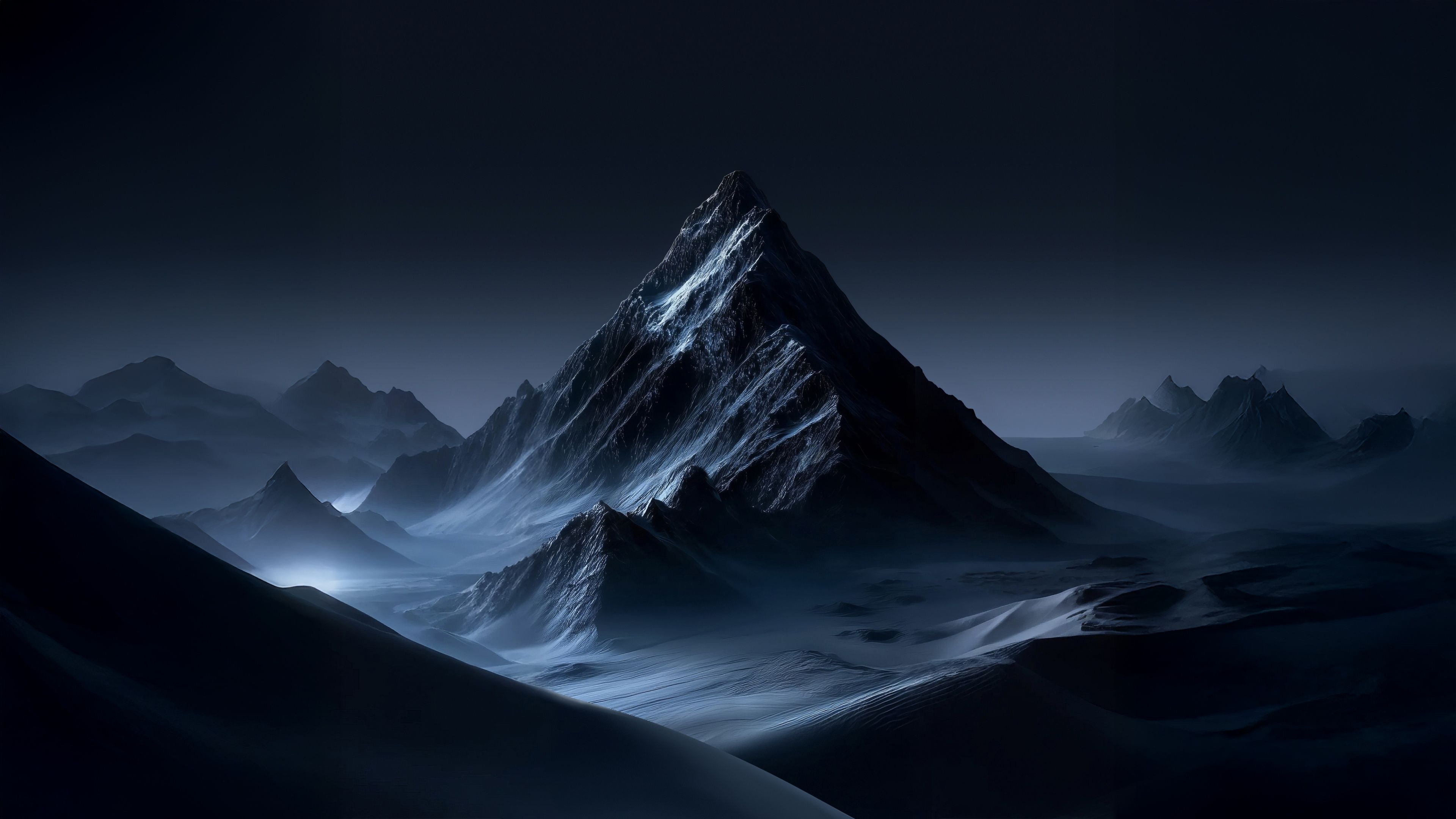 Mountain Landscape Night ultra HD 4K wallpaper