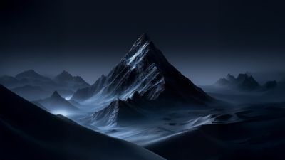 Mountain Landscape Night ultra HD 4K wallpaper
