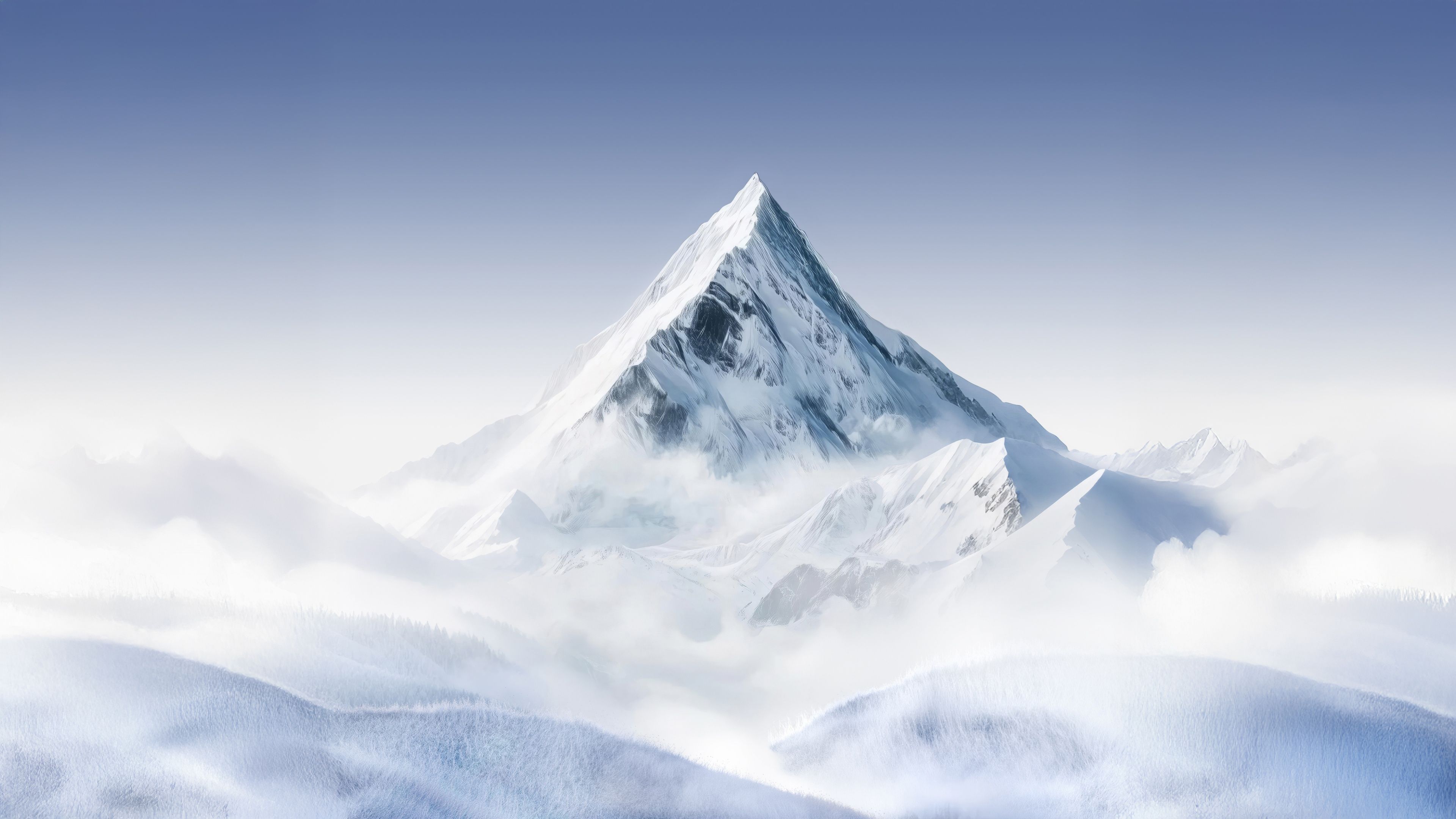 Winter Mountain Landscape ultra HD 4K wallpaper