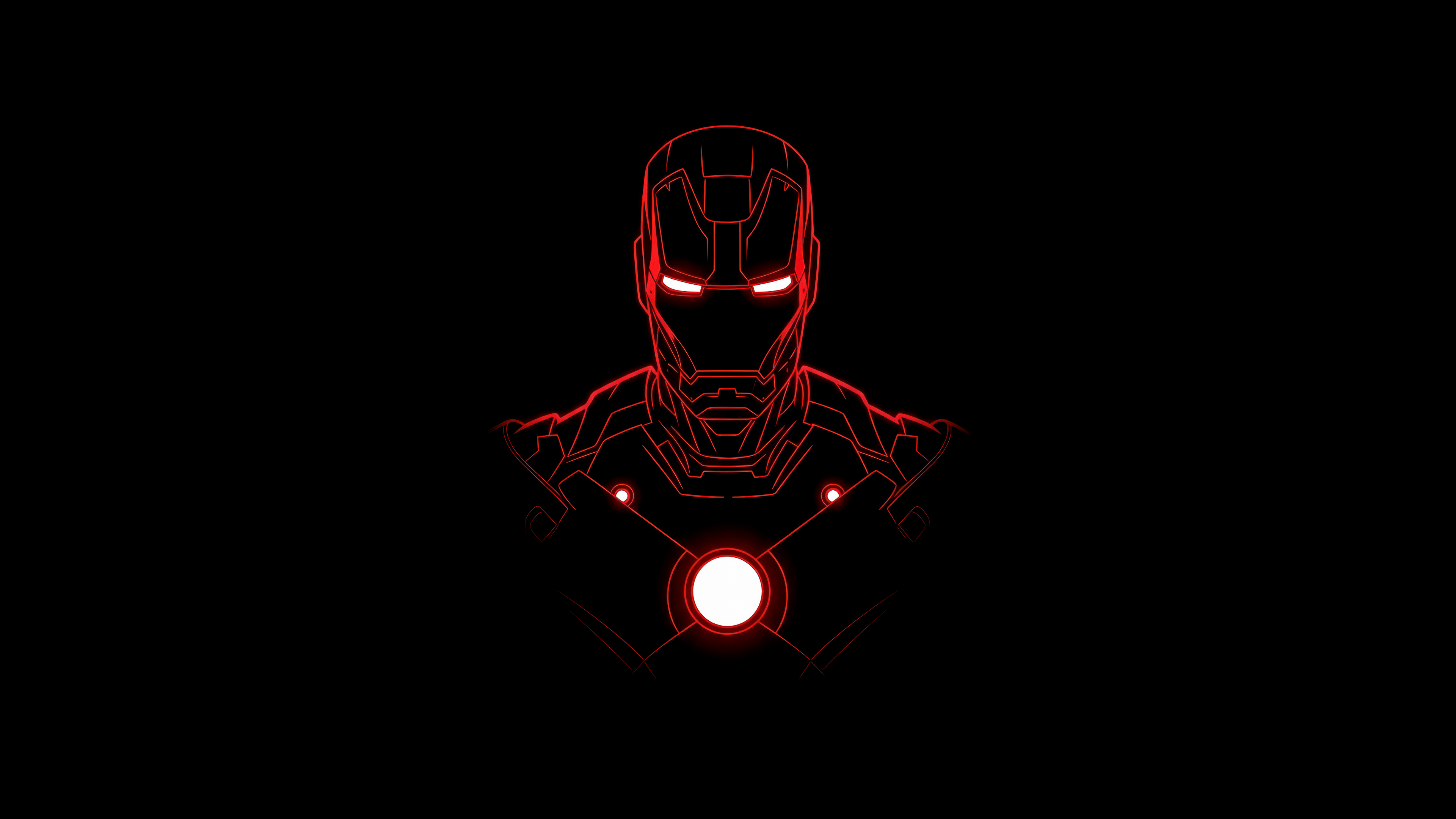 Iron Man Red glow ultra HD 4K wallpaper