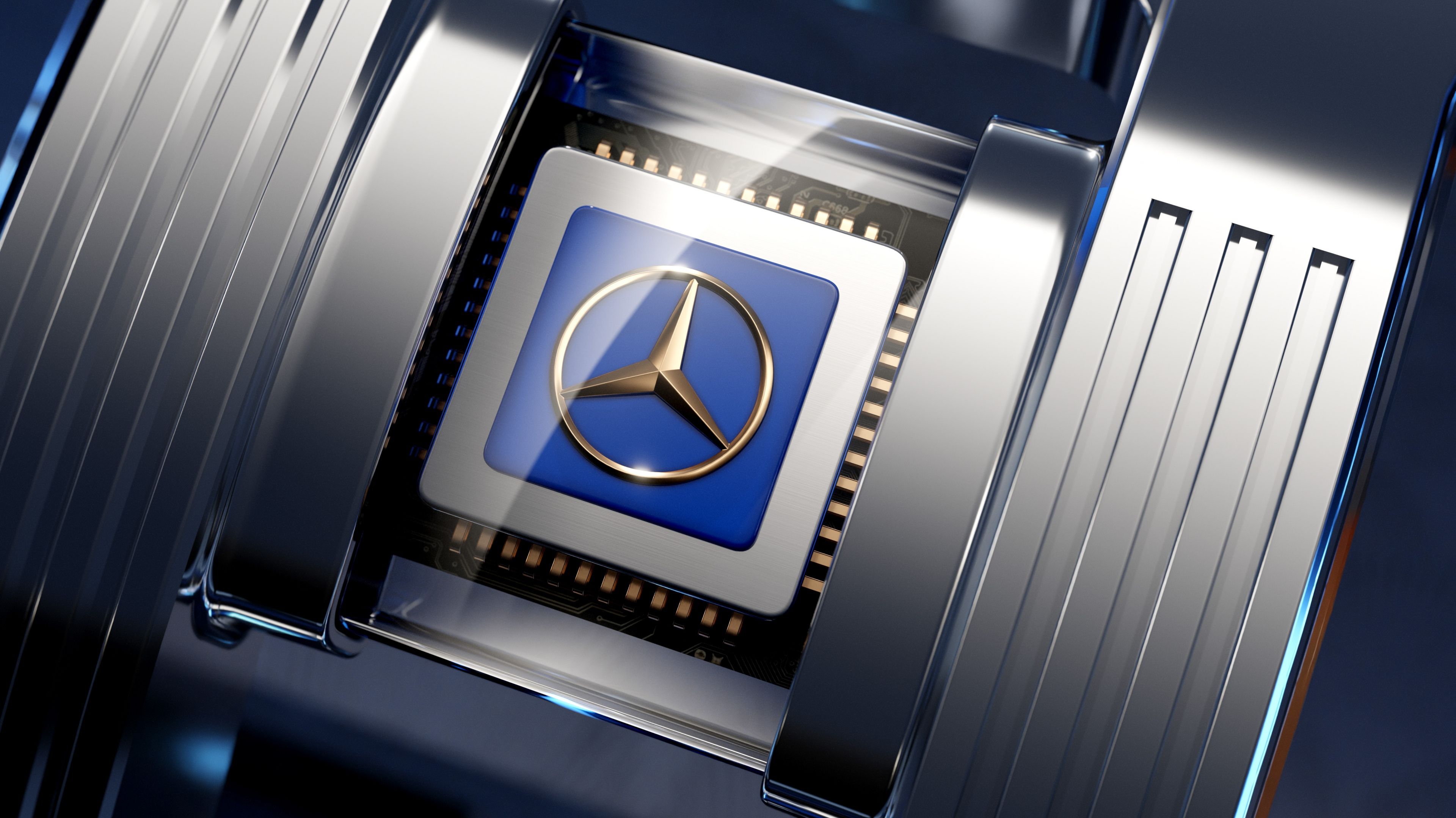 Mercedes-Benz Vision Iconic Logo ultra HD 4K wallpaper