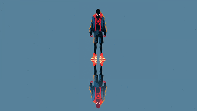 Miles Morales Reflection ultra HD 4K wallpaper