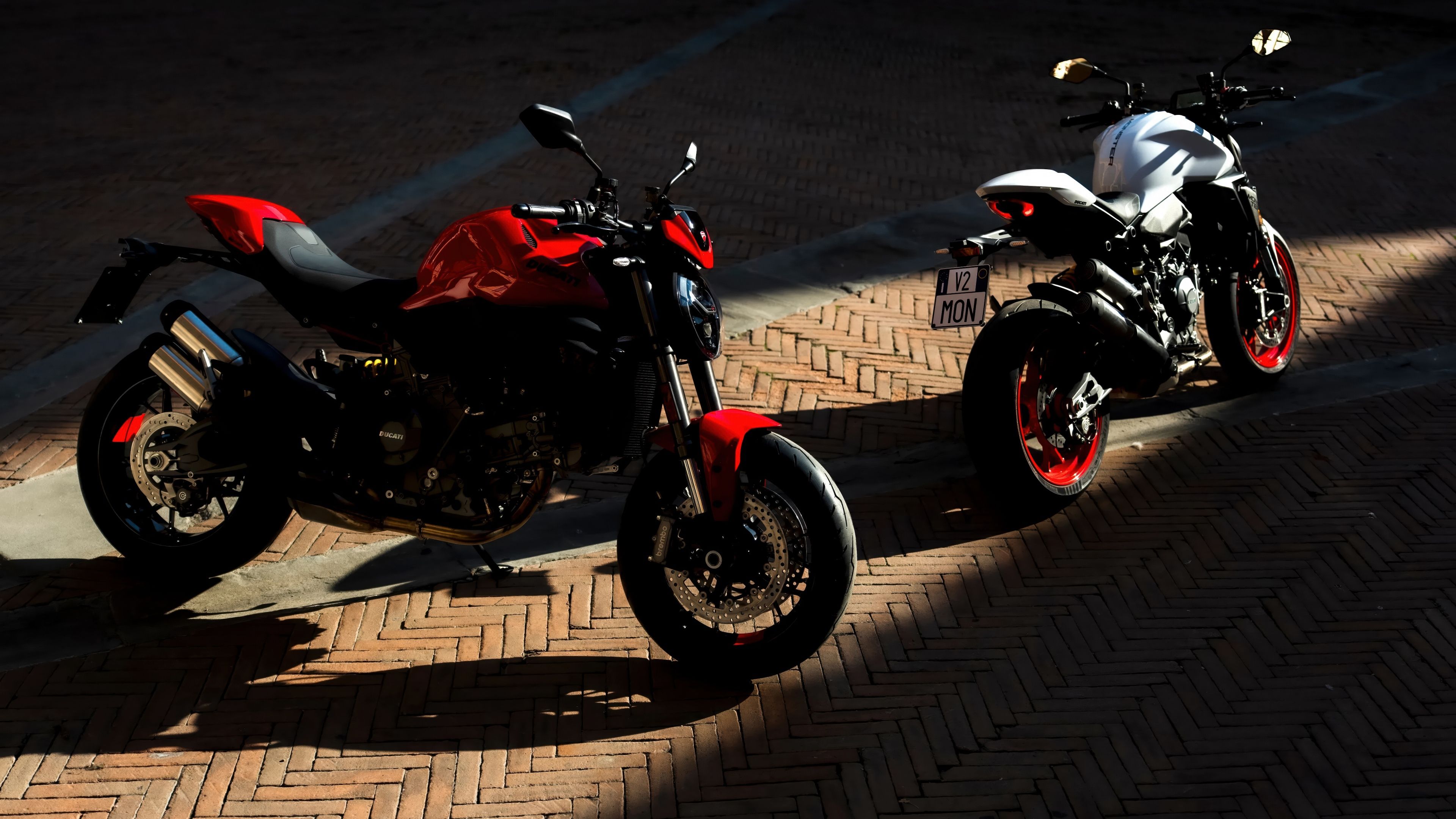 Ducati Monster V2 Sports bikes ultra HD 4K wallpaper