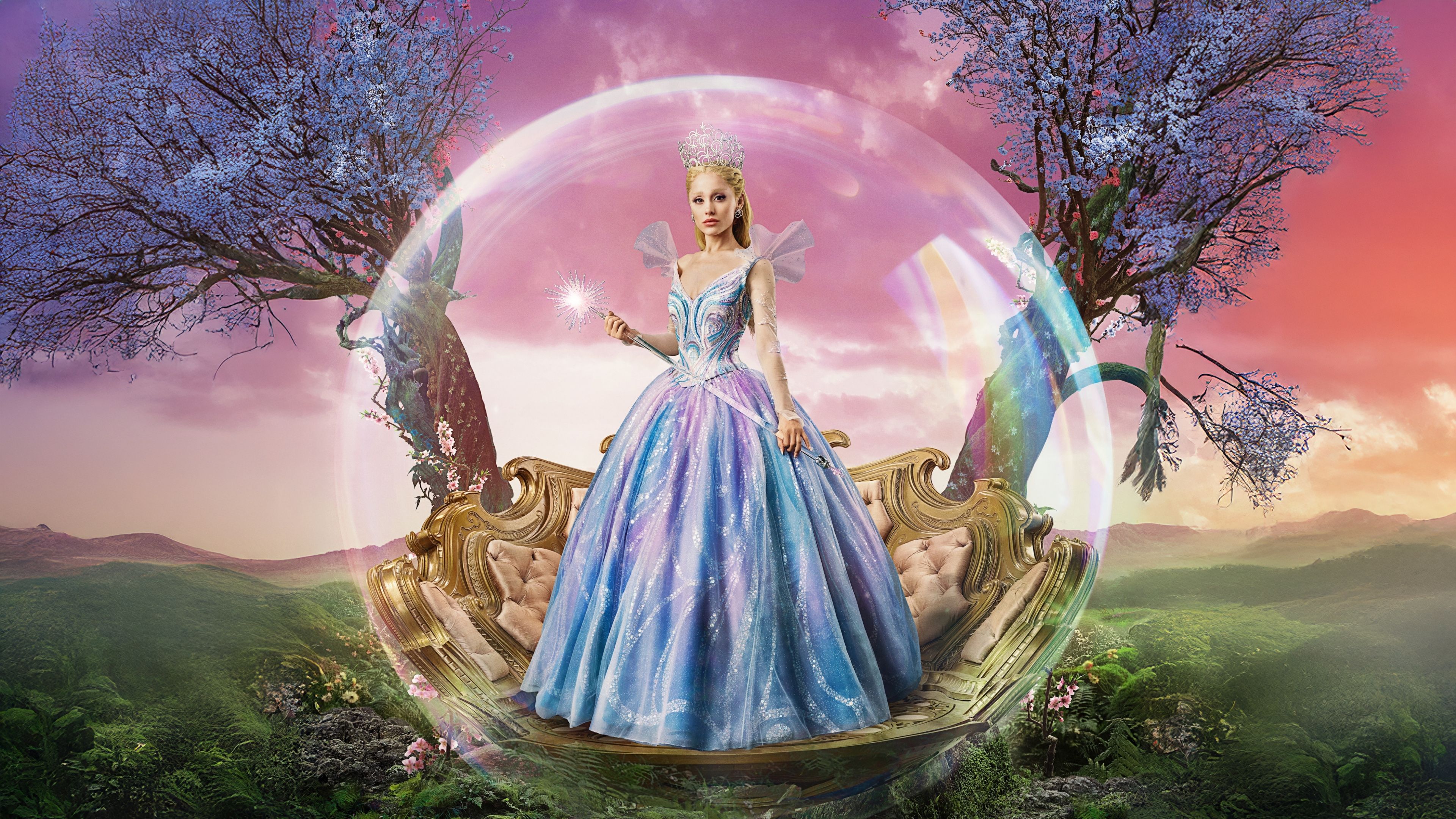 Wicked: For Good Glinda ultra HD 4K wallpaper