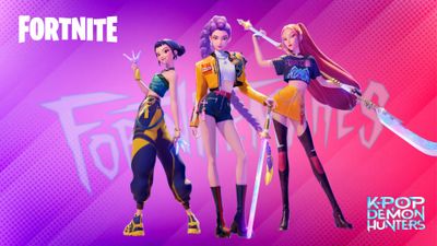 KPop Demon Hunters Fortnite ultra HD 4K wallpaper