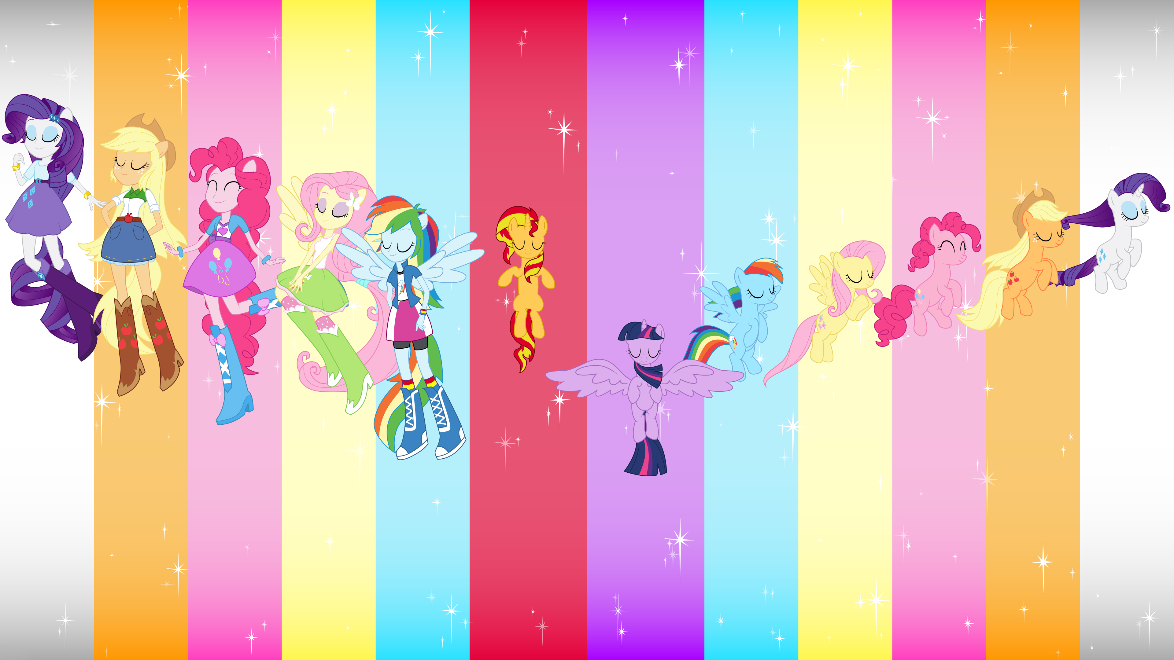 My Little Pony Mane Six ultra HD 4K wallpaper