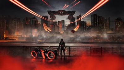 Tron: Ares Futuristic ultra HD 4K wallpaper