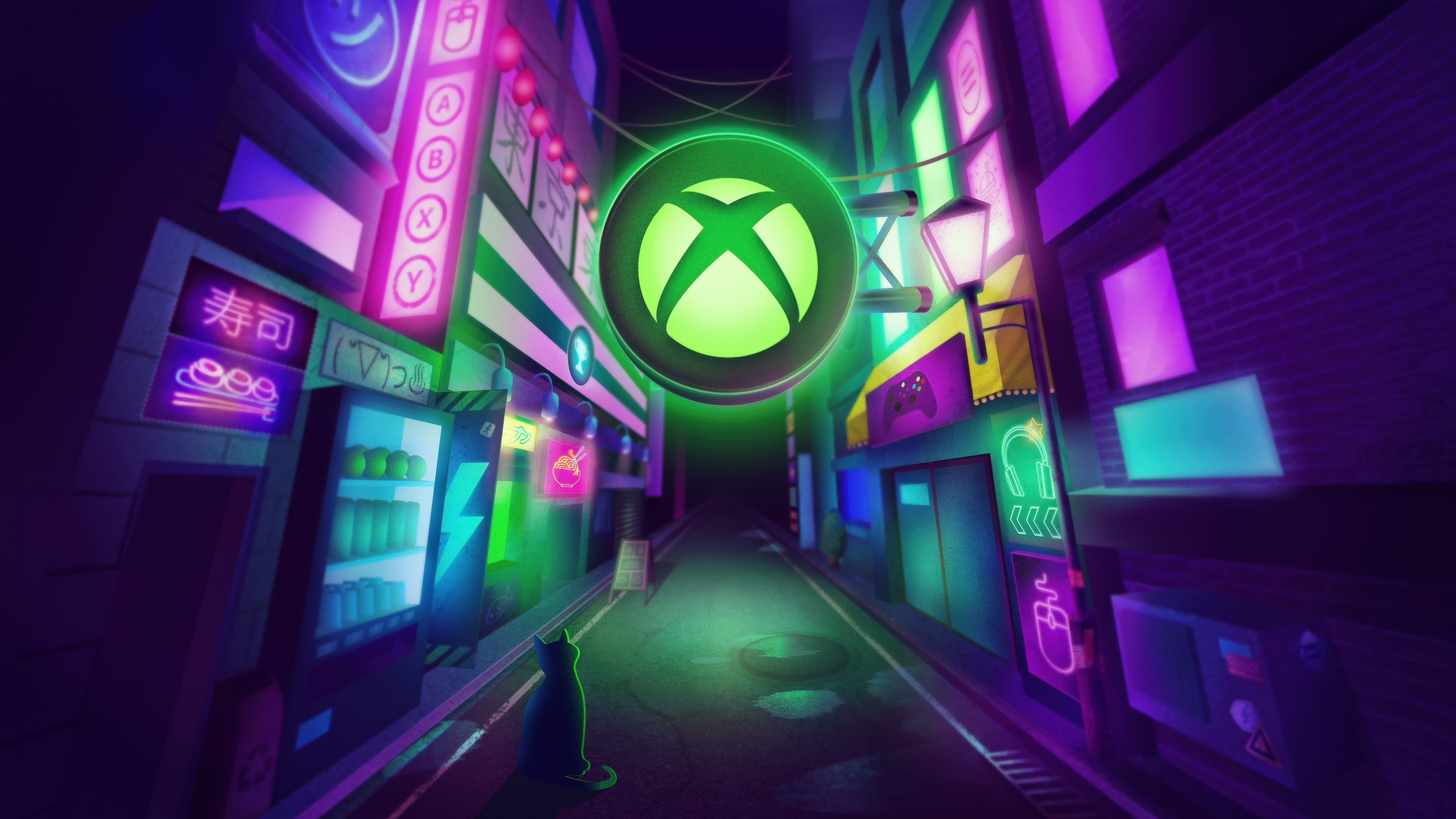 Xbox Tokyo Game Show 2025 Neon ultra HD 4K wallpaper