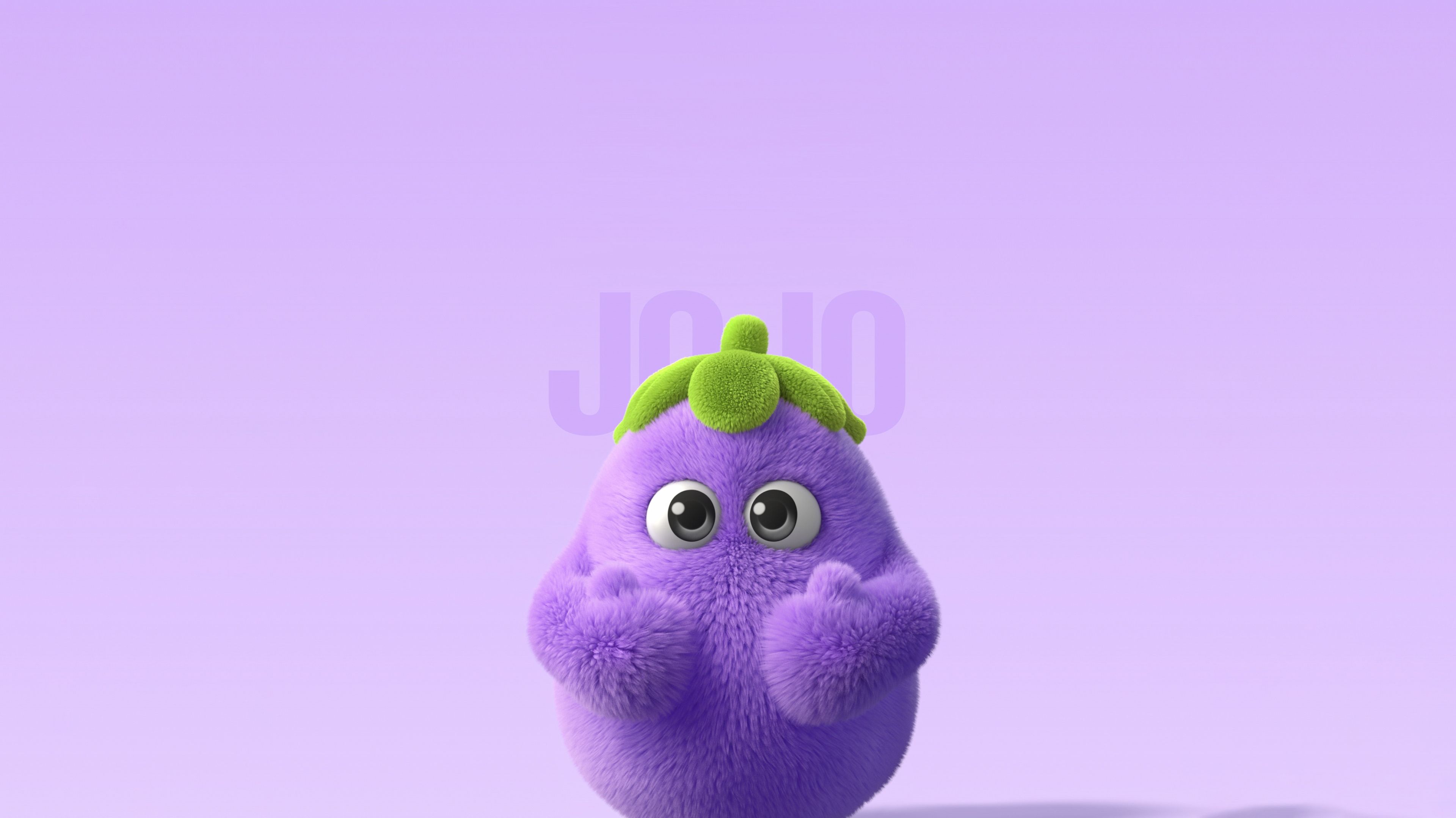 Cute cartoon Purple background ultra HD 4K wallpaper