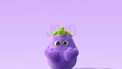 Cute cartoon Purple background ultra HD 4K wallpaper