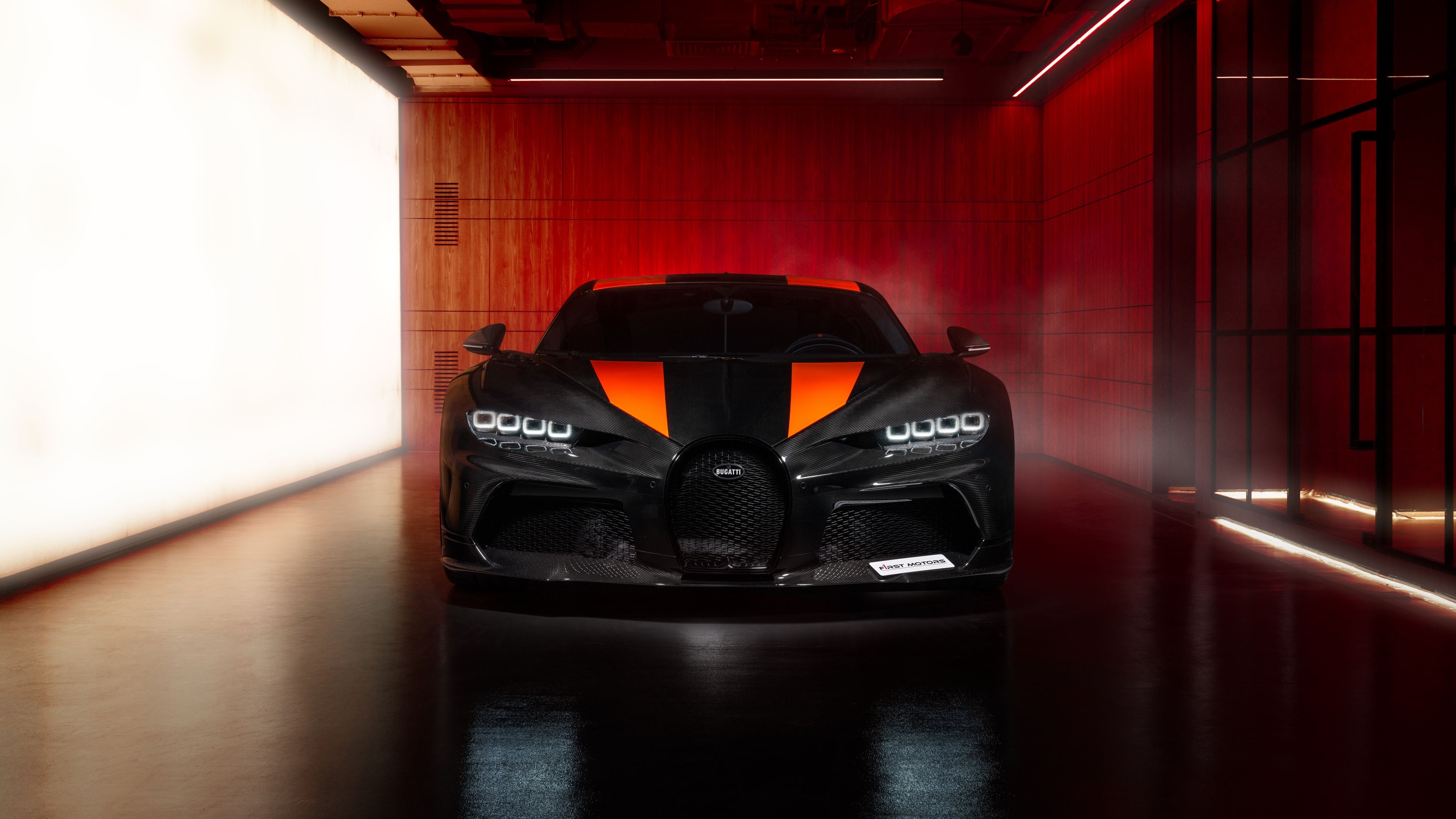 Bugatti Chiron Super Sport 300+ Black cars ultra HD 4K wallpaper