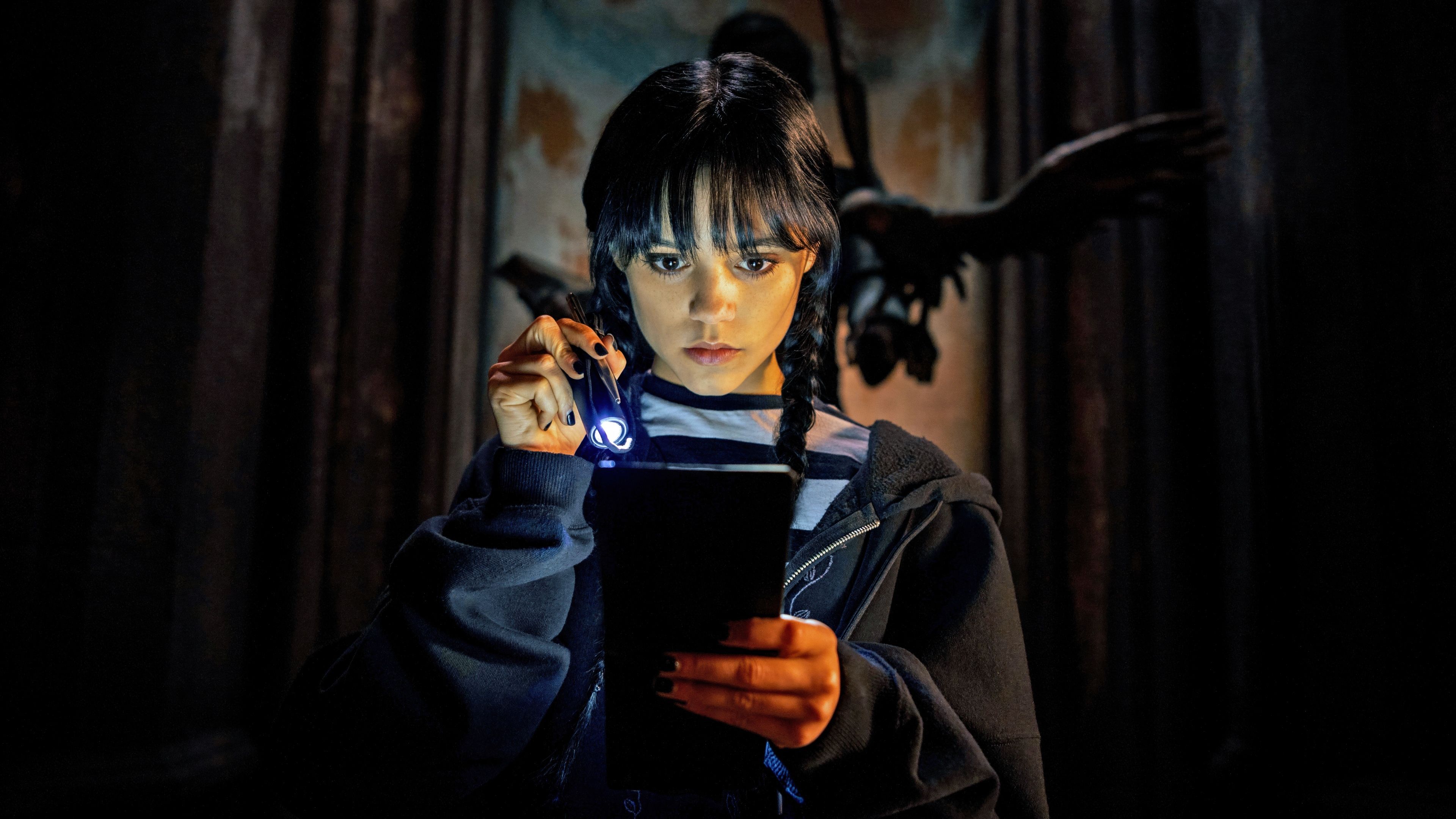 Jenna Ortega as Wednesday Addams Season 2 ultra HD 4K wallpaper