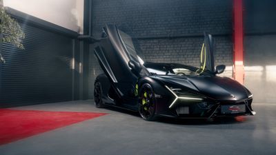 Lamborghini Revuelto Matte black ultra HD 4K wallpaper
