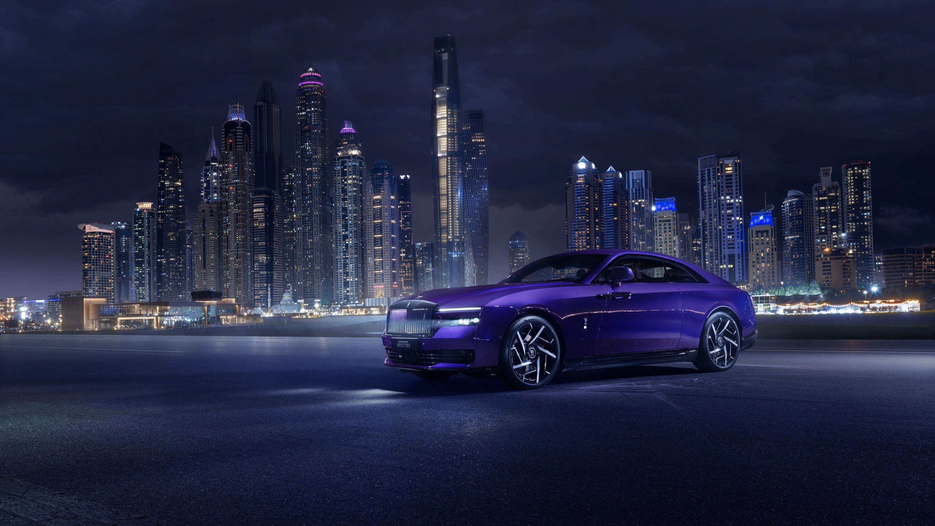 Rolls-Royce Black Badge Spectre Dubai ultra HD 4K wallpaper