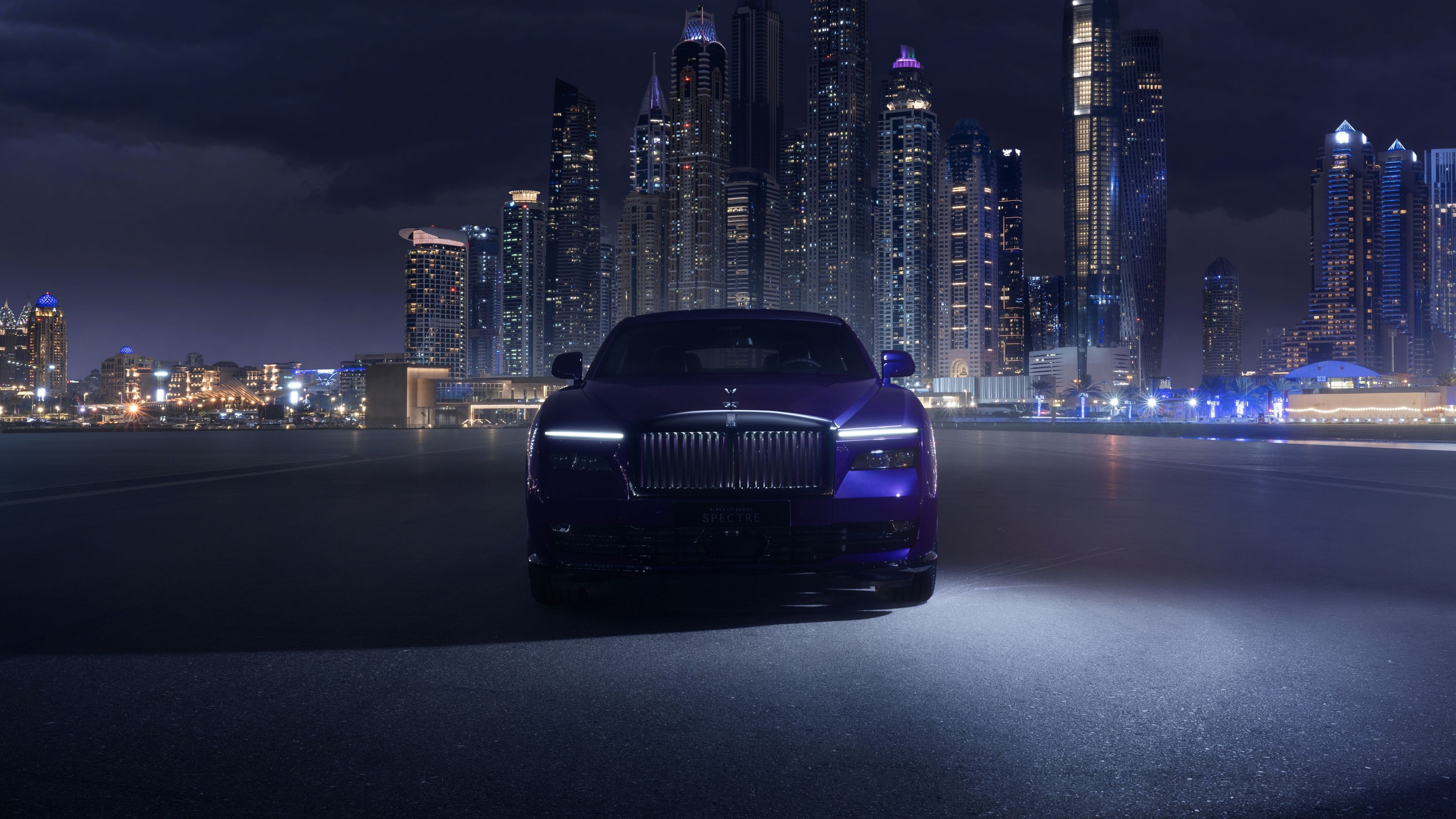 Rolls-Royce Black Badge Spectre Night ultra HD 4K wallpaper