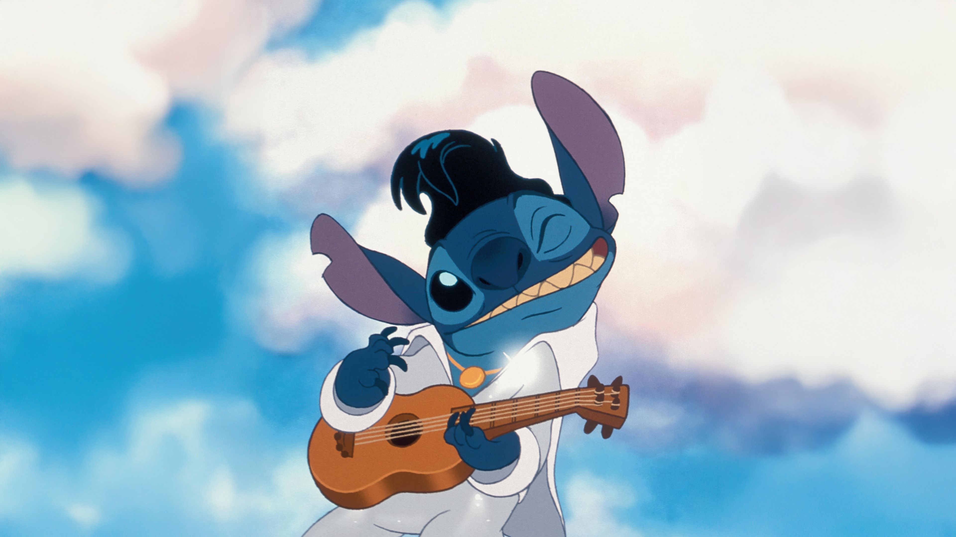 Stitch Ukulele ultra HD 4K wallpaper