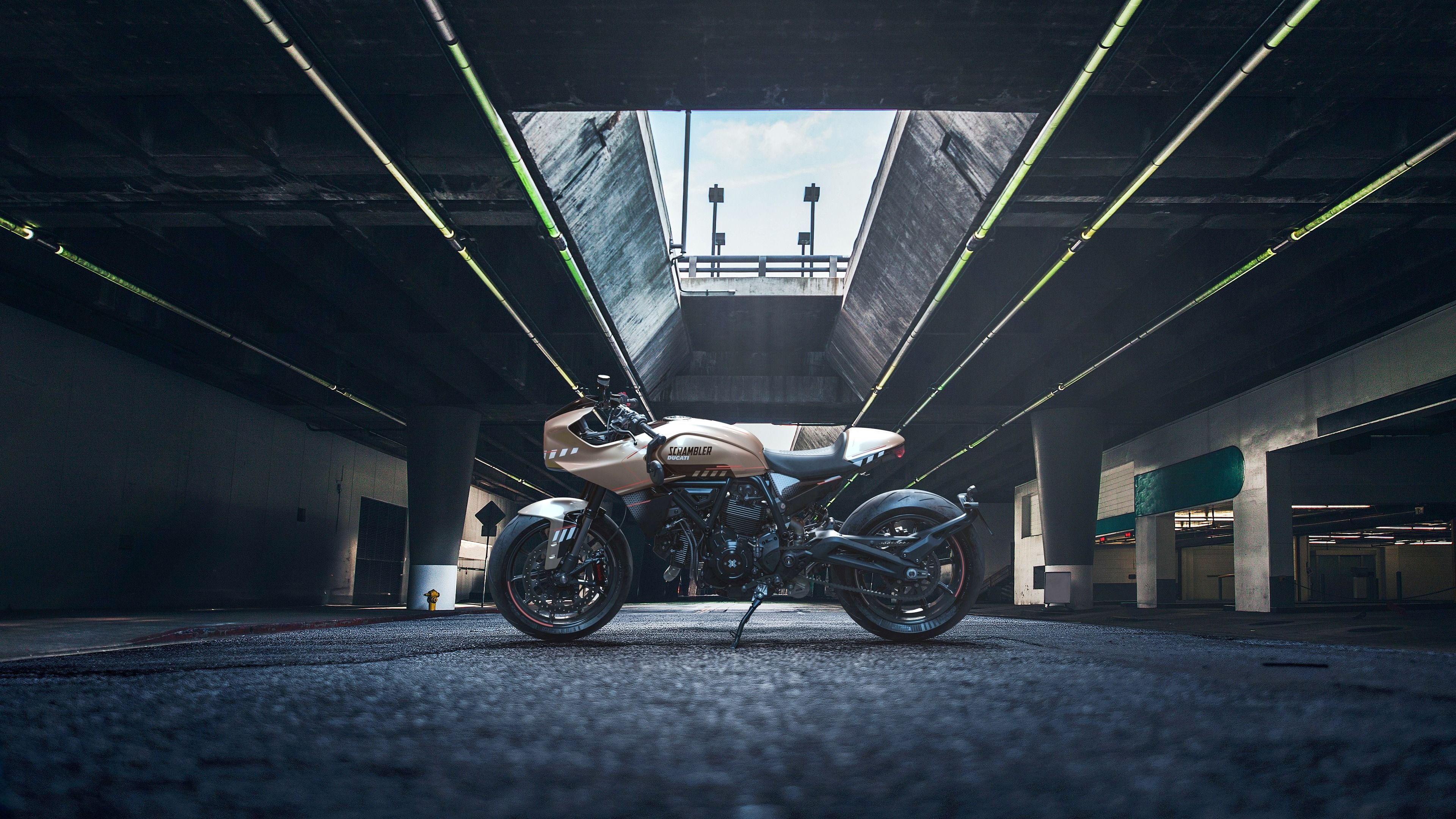 Ducati Scrambler CR24I Concept Cafe racer ultra HD 4K wallpaper