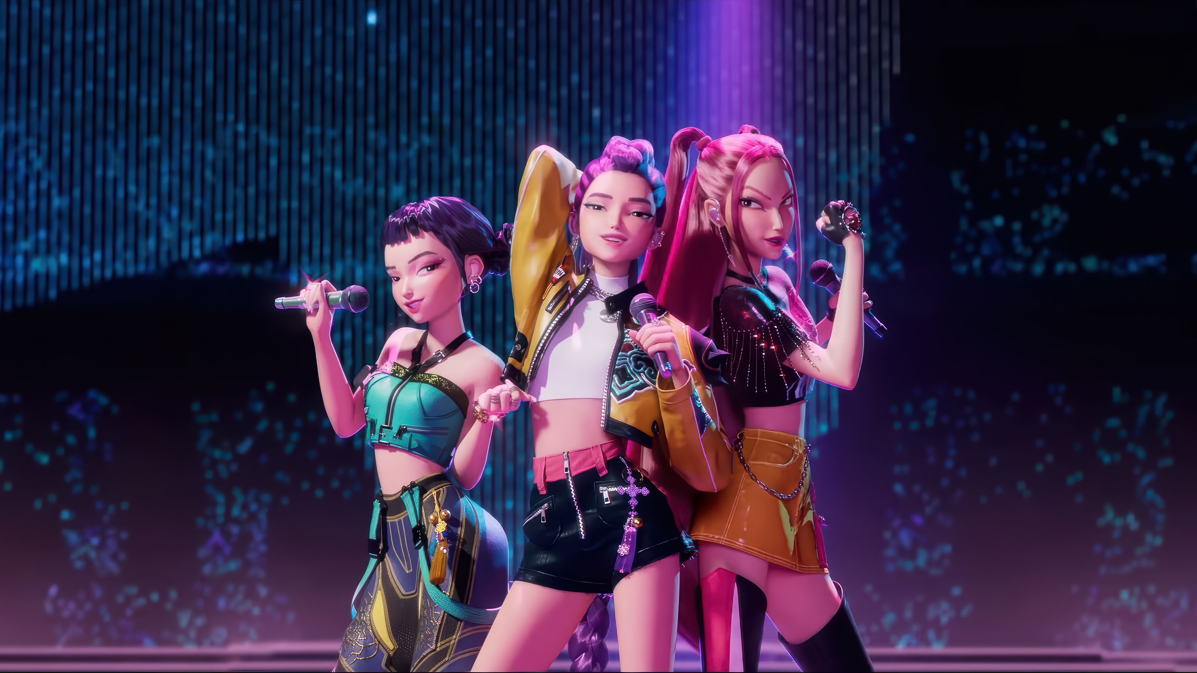 KPop Demon Hunters Huntrix ultra HD 4K wallpaper