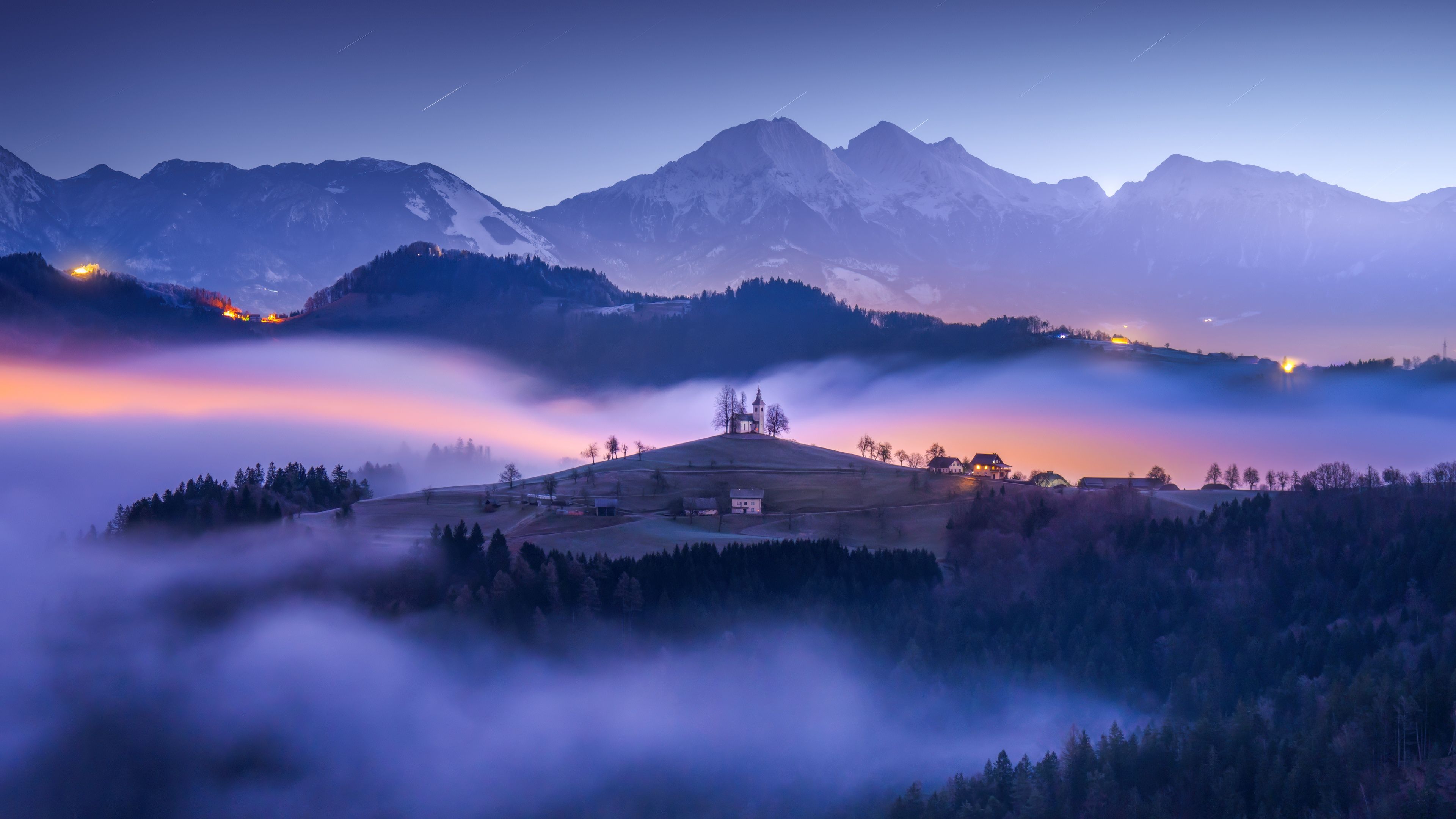 Slovenia Hilltop ultra HD 4K wallpaper