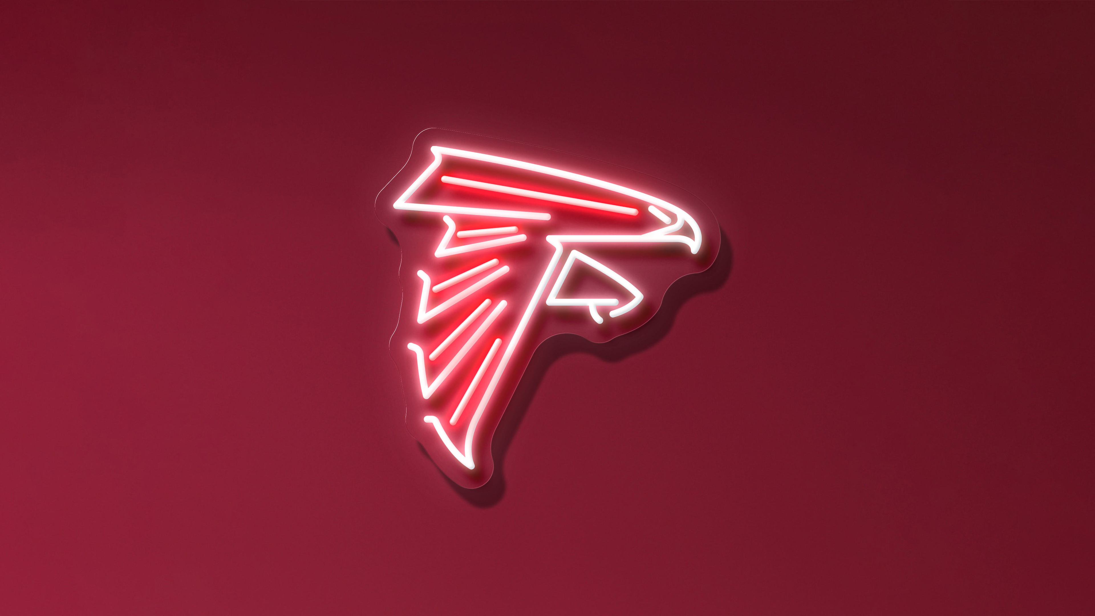 Atlanta Falcons Neon logo ultra HD 4K wallpaper