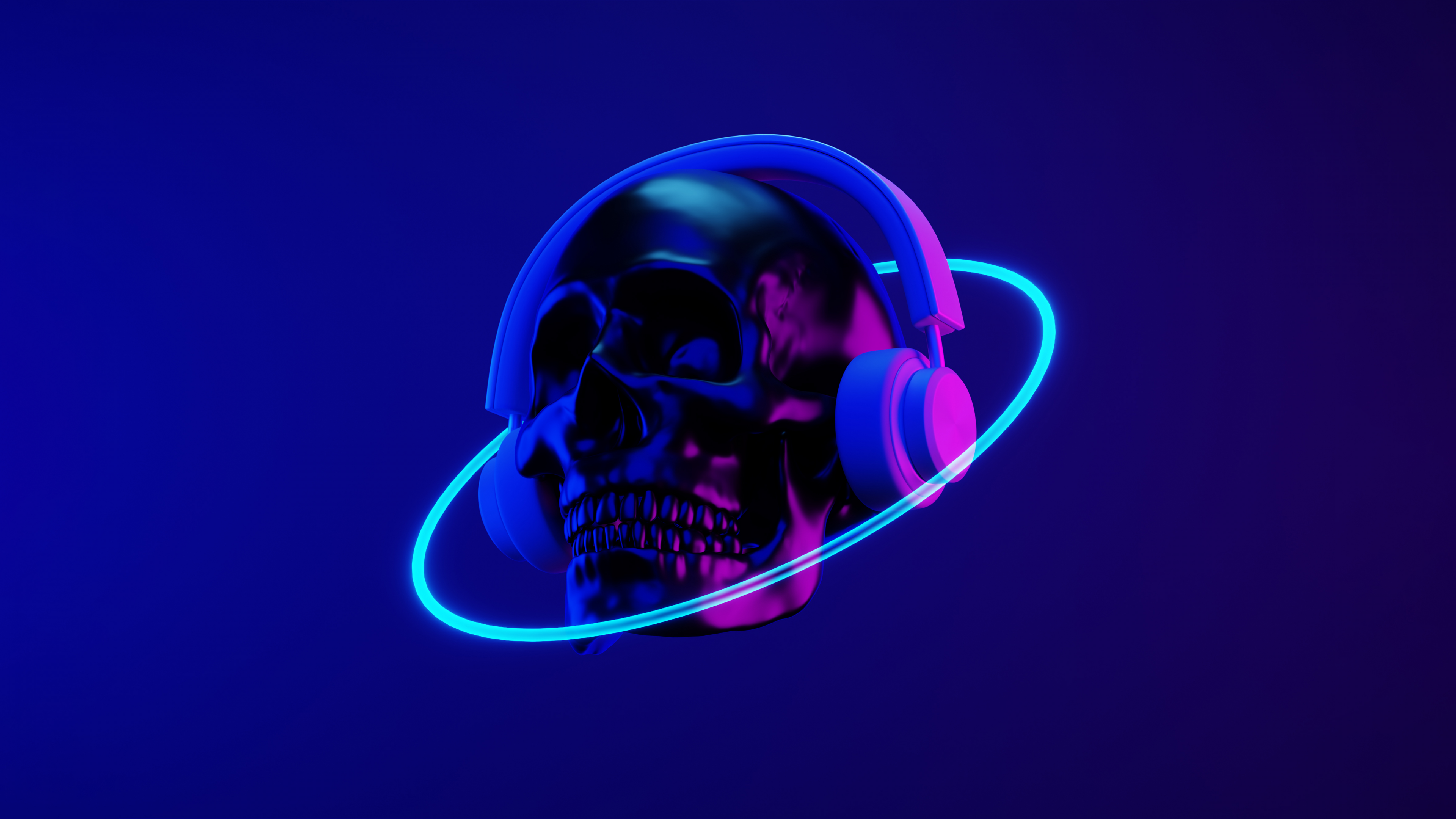 Dubstep Skull ultra HD 4K wallpaper