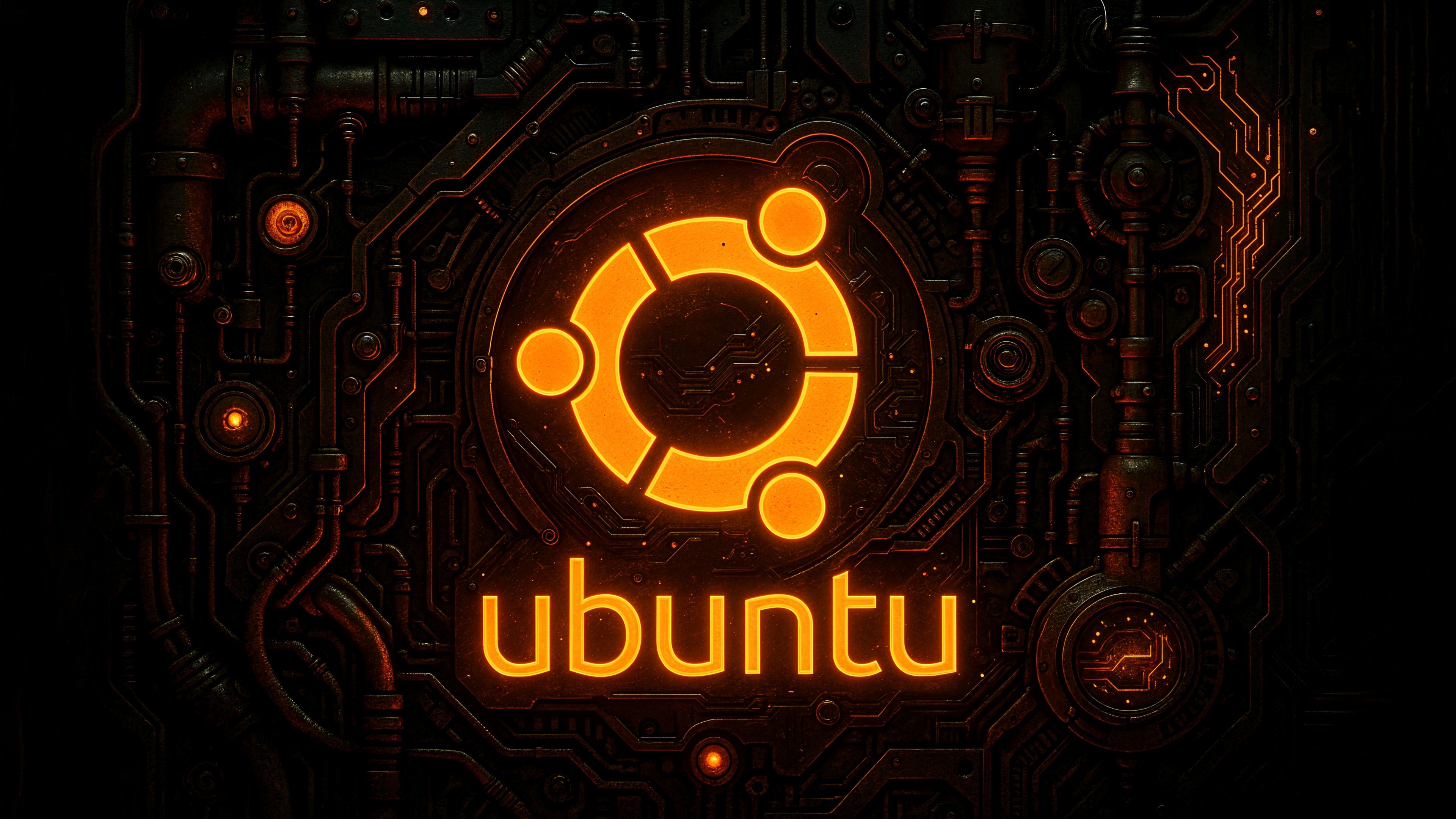 ubuntu Neon logo ultra HD 4K wallpaper