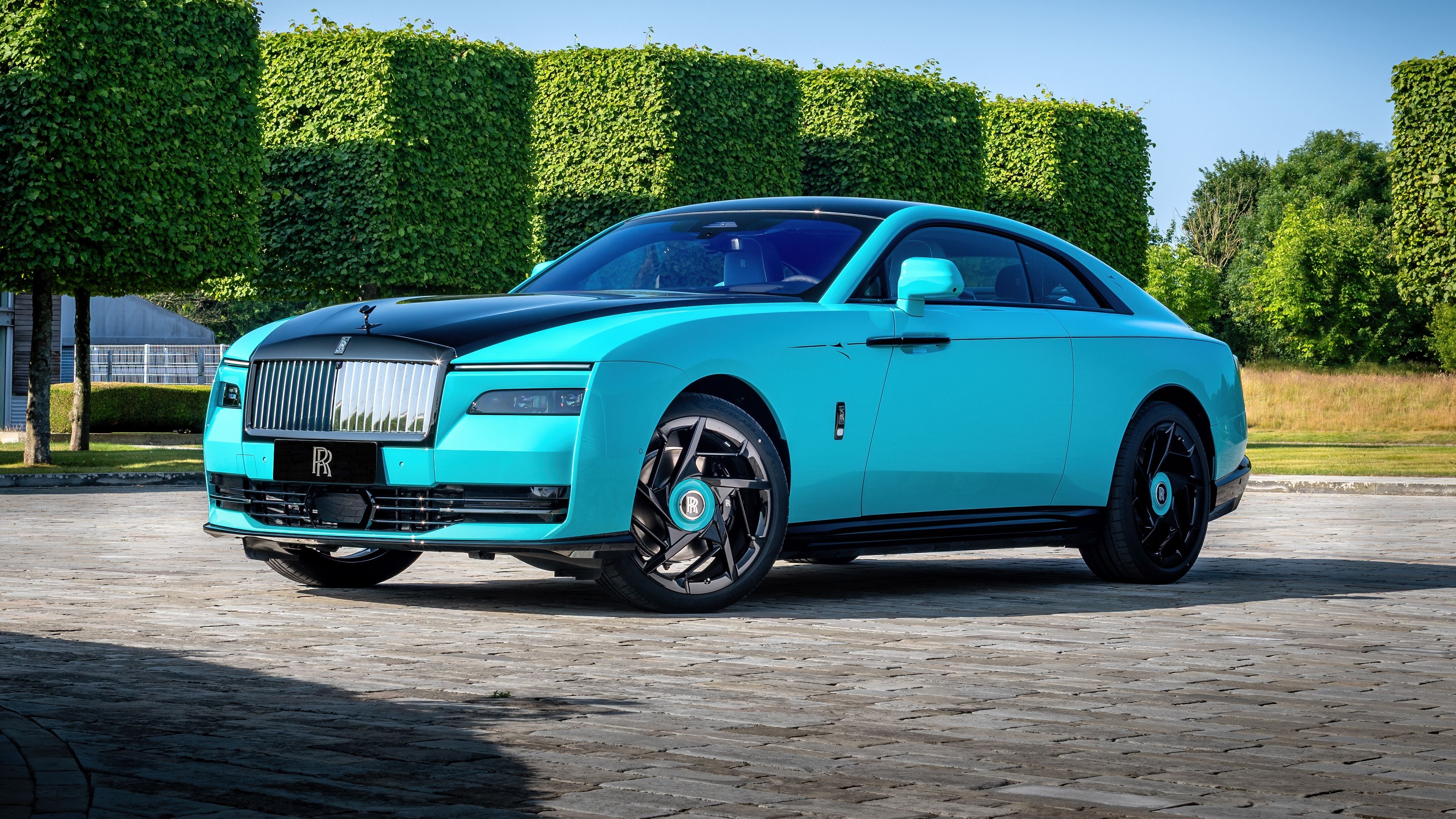 Rolls-Royce Black Badge Spectre Chinese Mural Art ultra HD 4K wallpaper